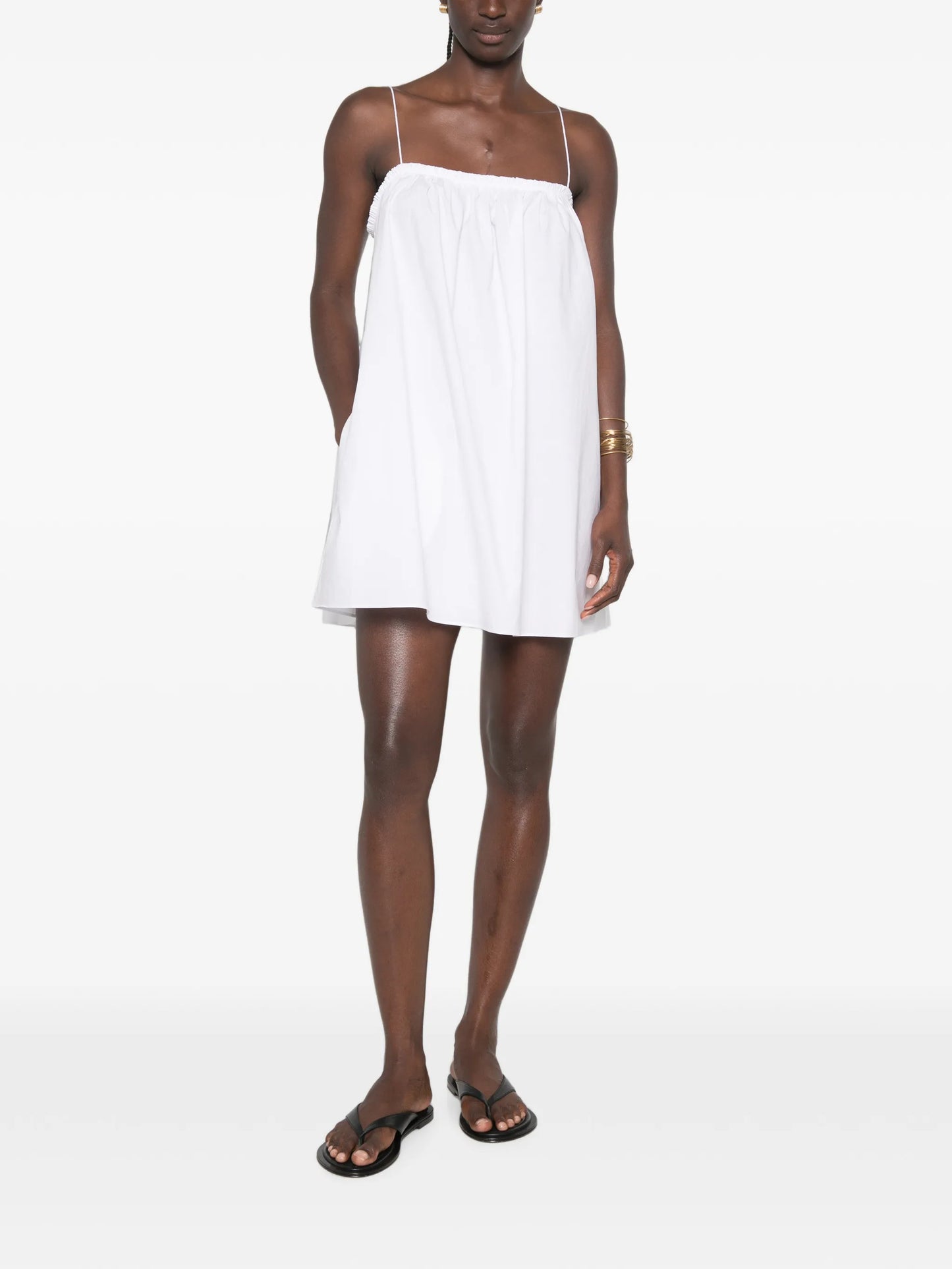 frill-trim mini dress