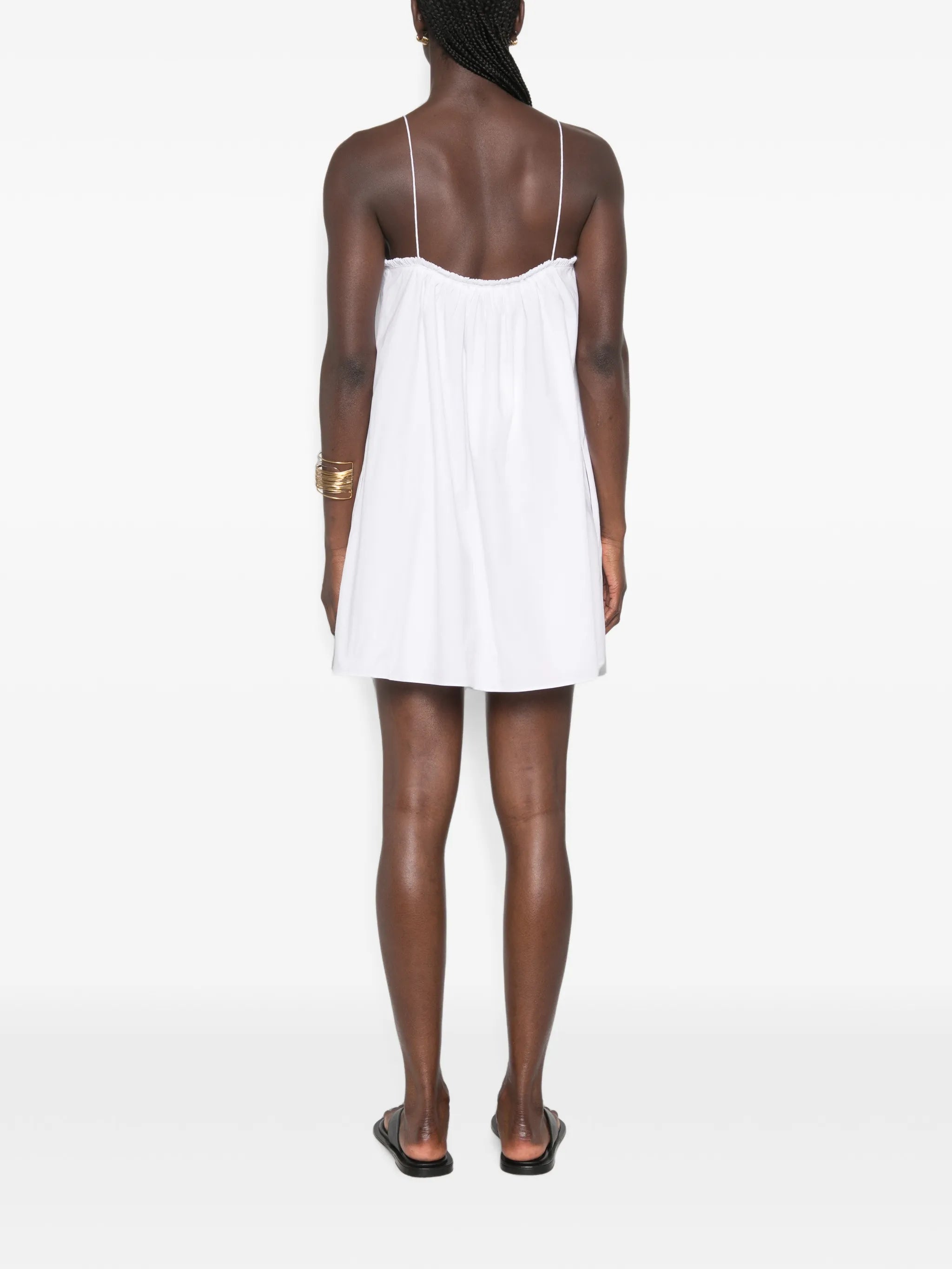 frill-trim mini dress