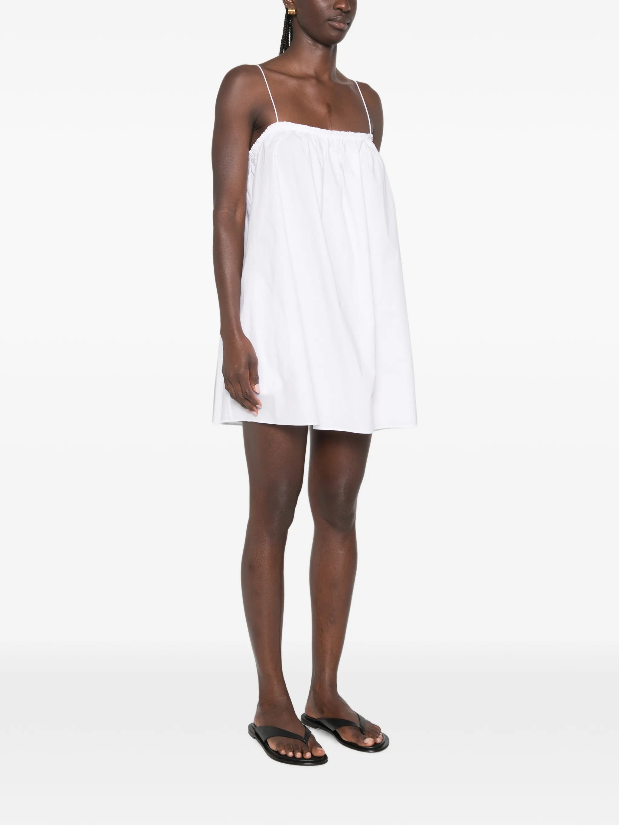 frill-trim mini dress