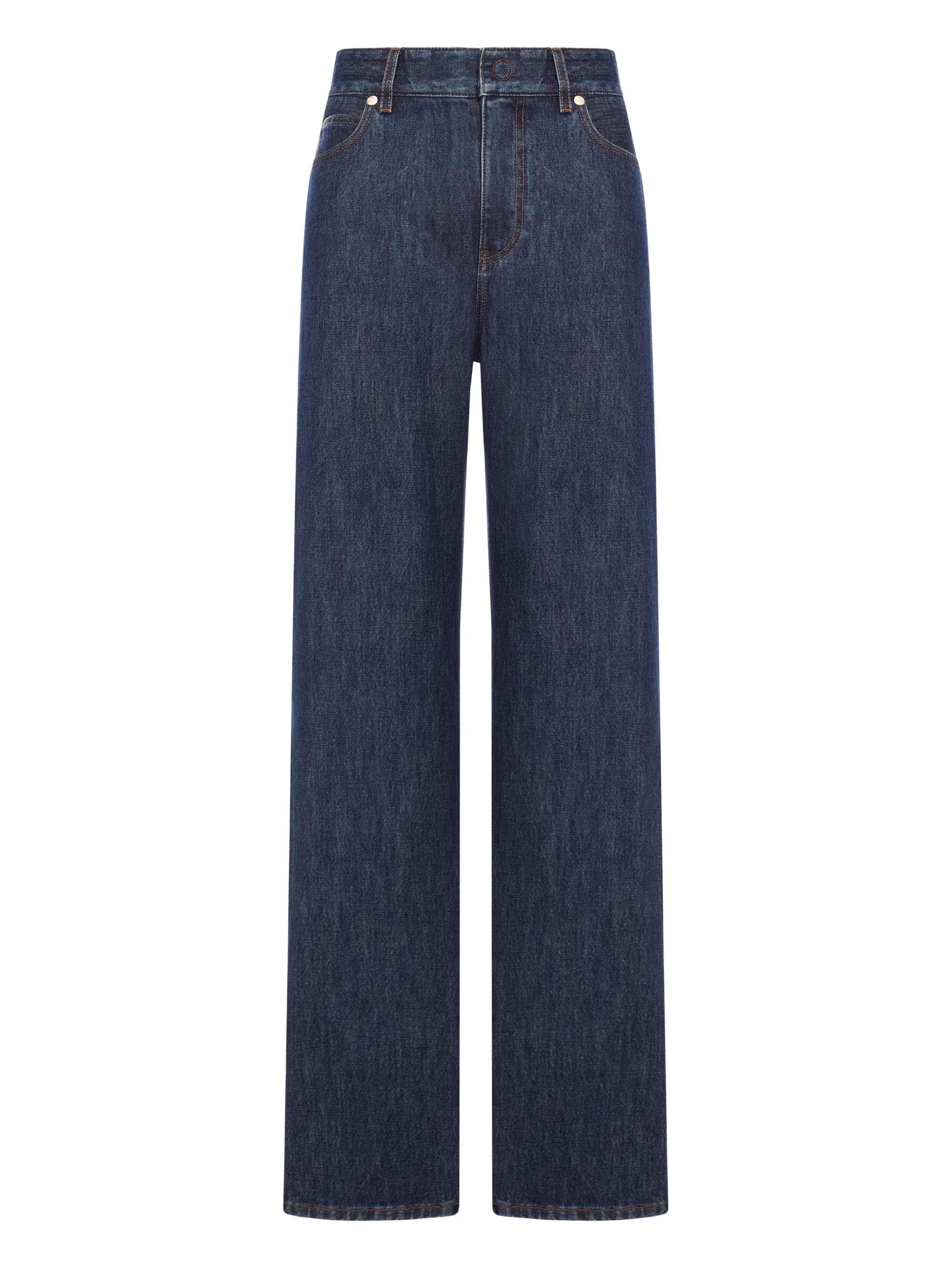 logo-embroidered jeans