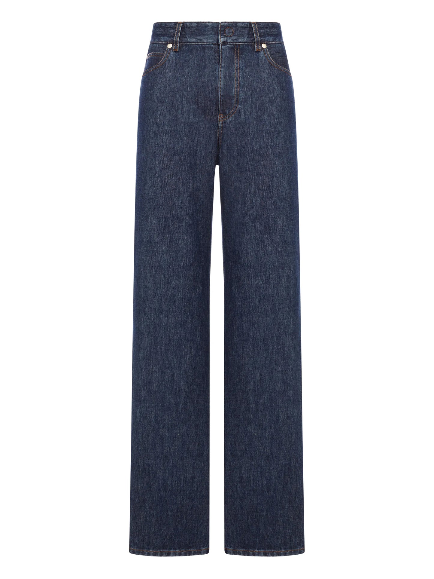 logo-embroidered jeans