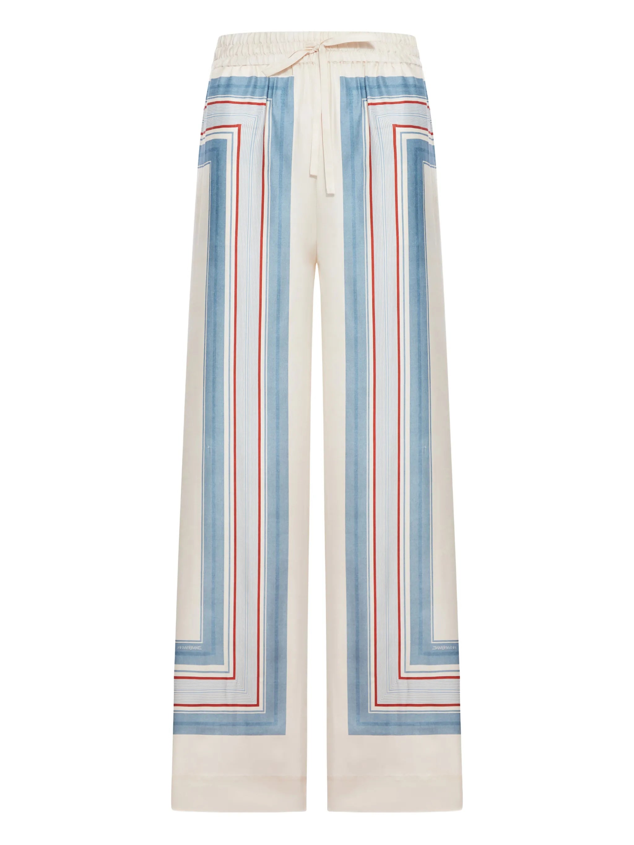 striped drawstring trousers
