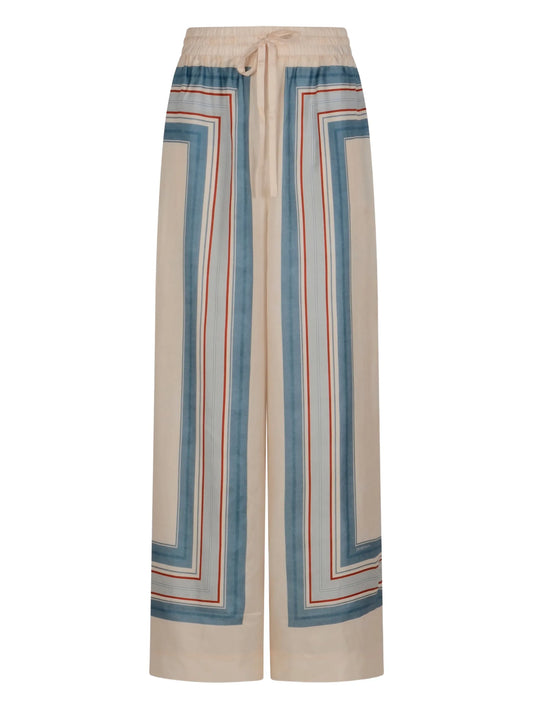 striped drawstring trousers