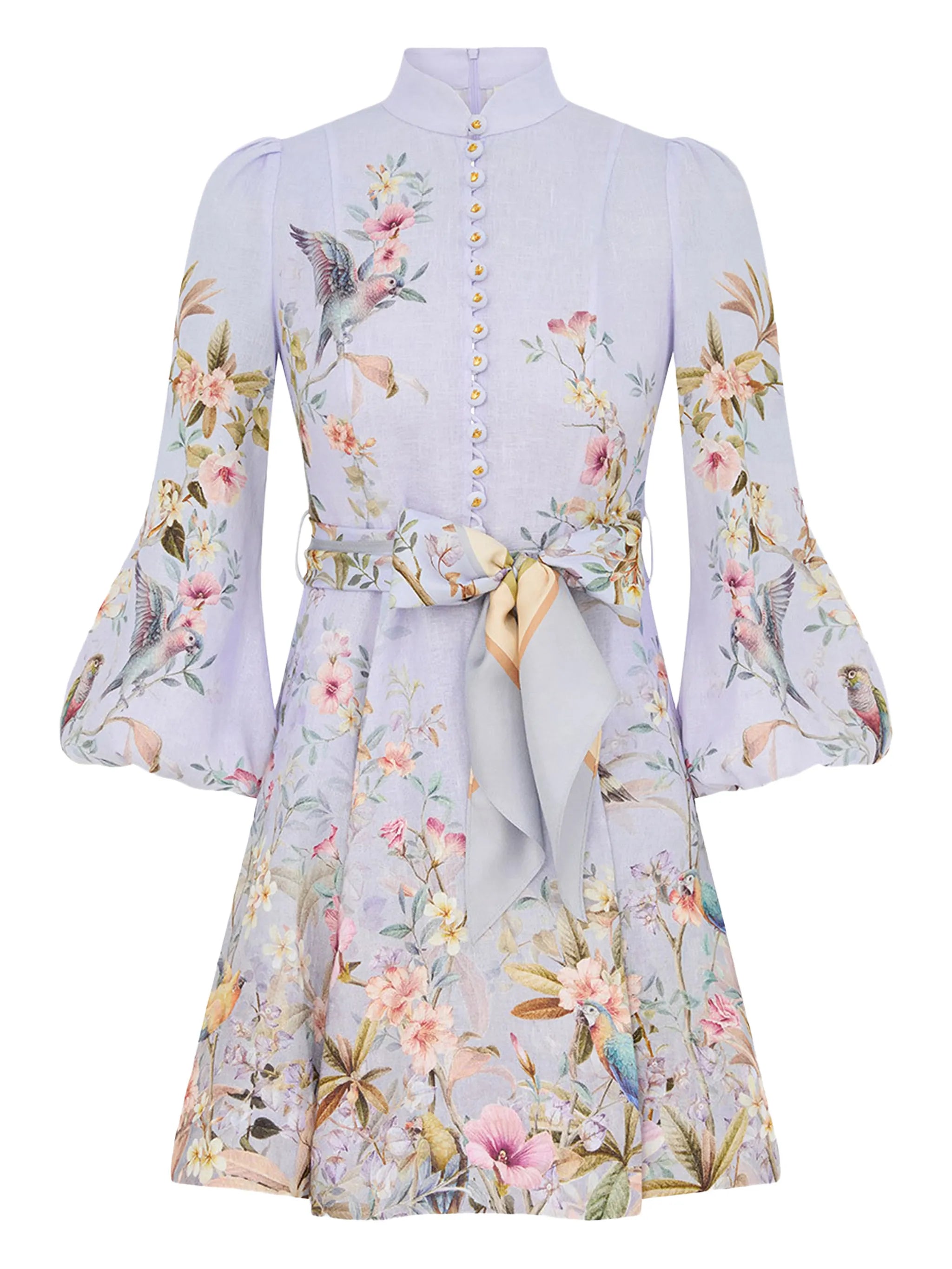 Rebellion button floral minidress