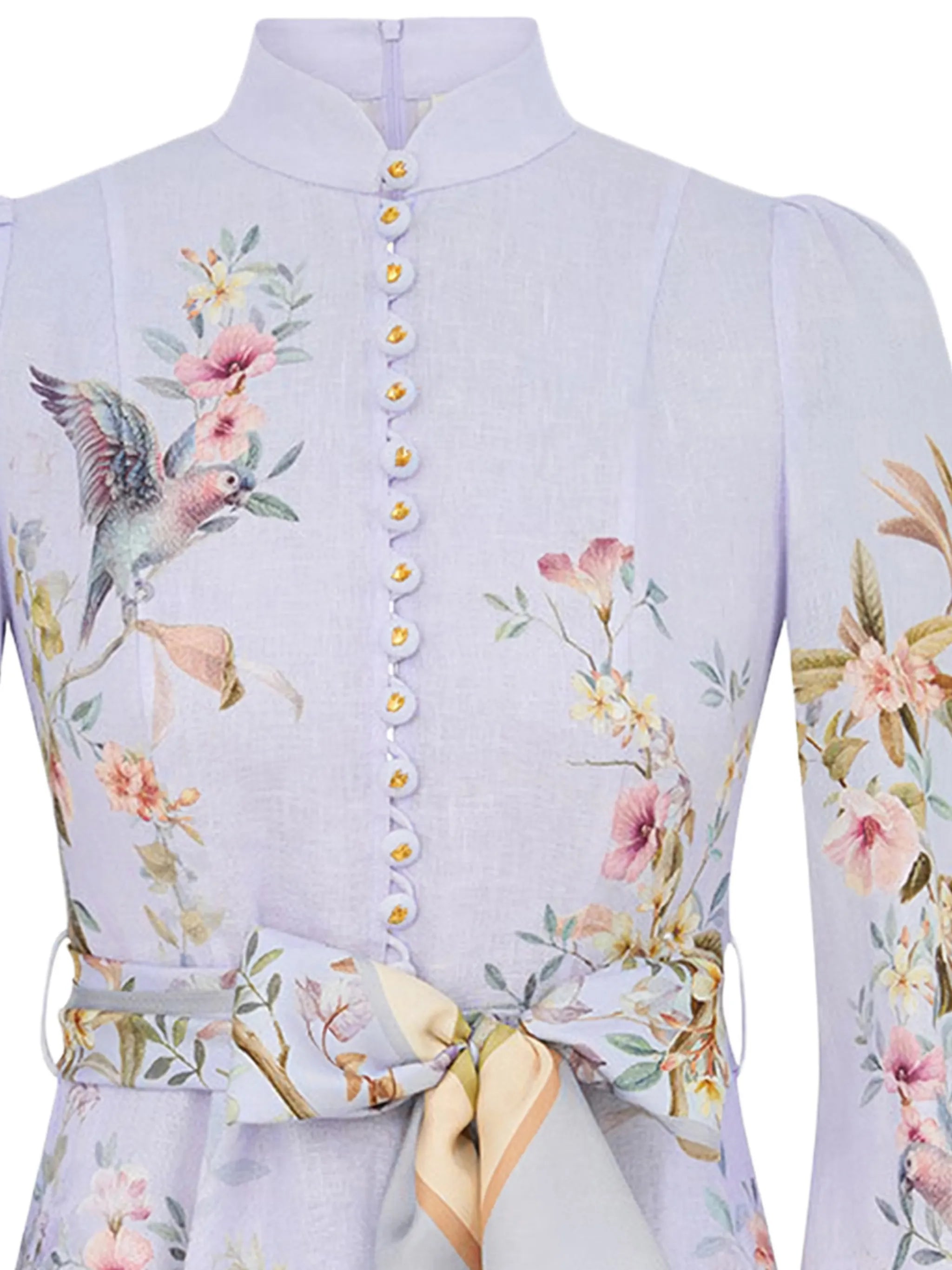 Rebellion button floral minidress