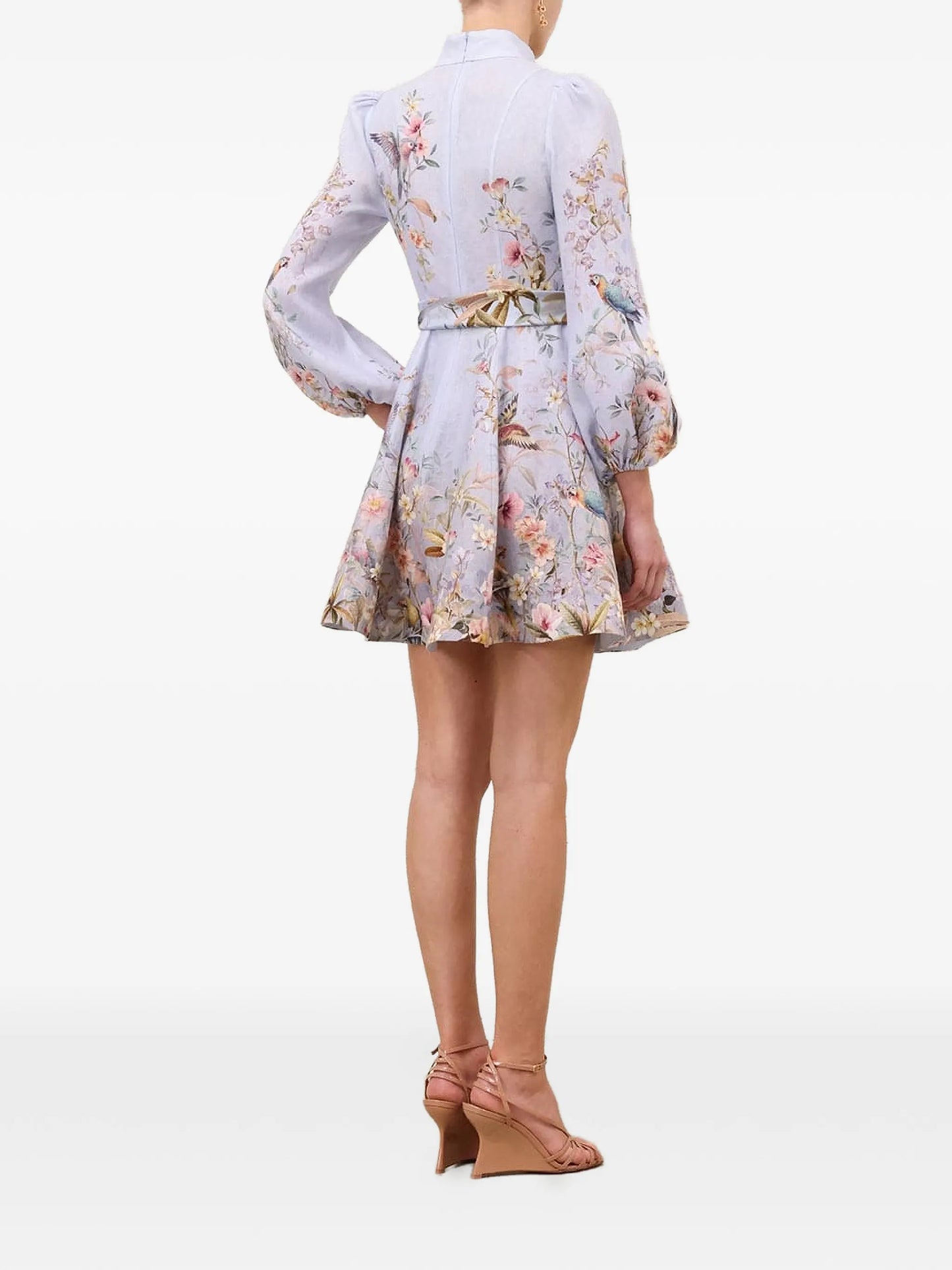 Rebellion button floral mini dress