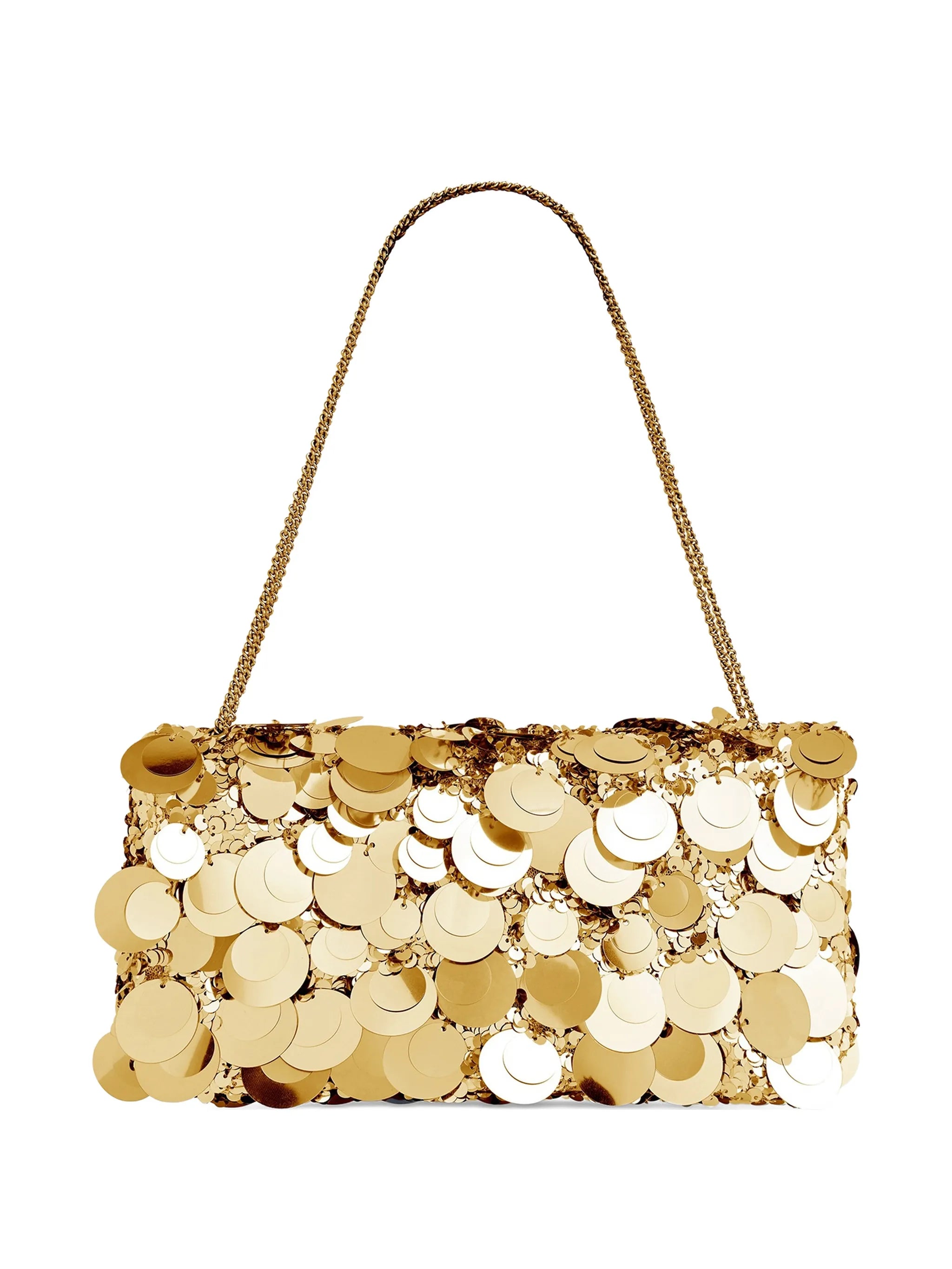 sequin-embroidered shoulder bag