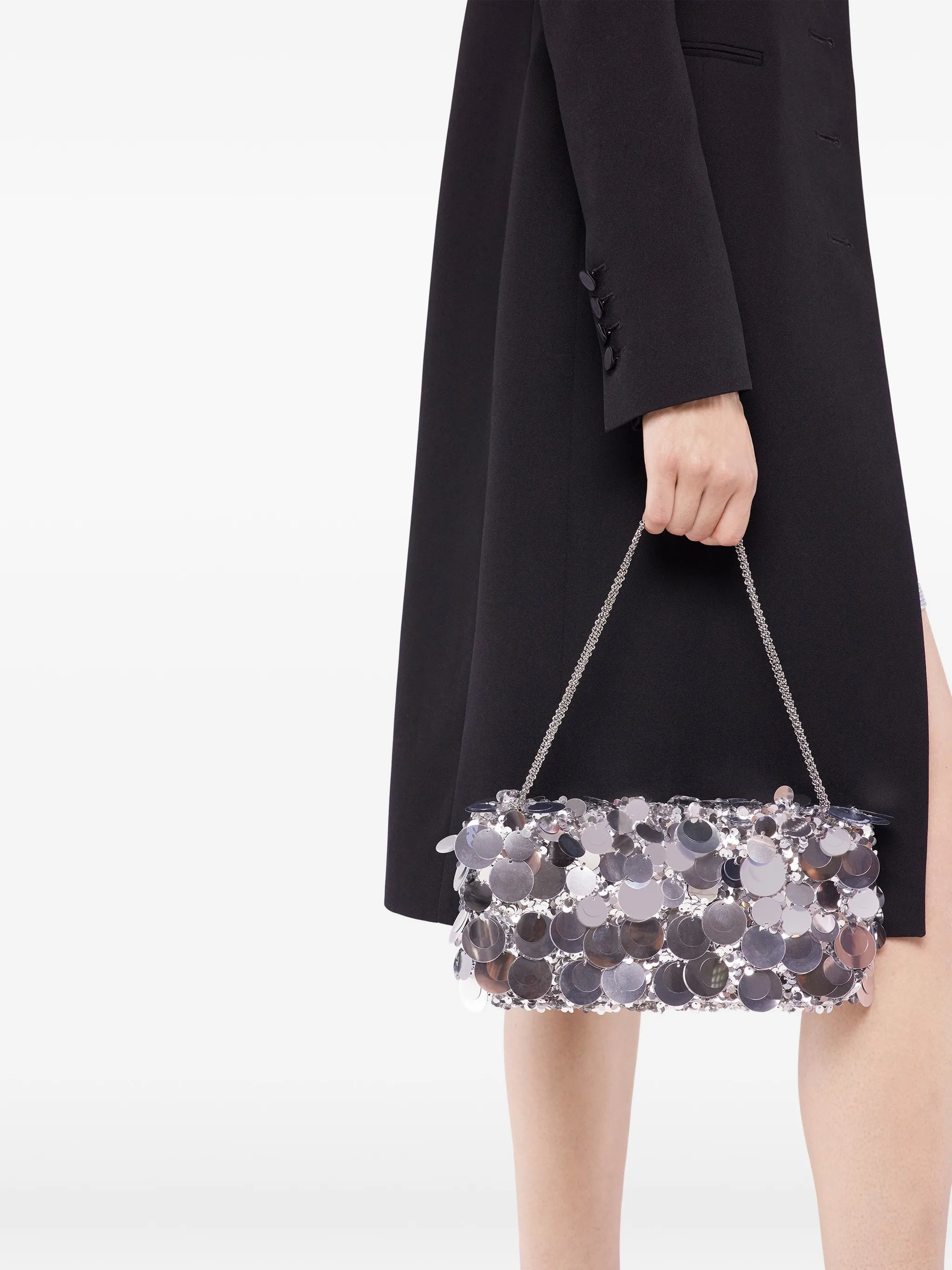 sequin-embellished clutch bag