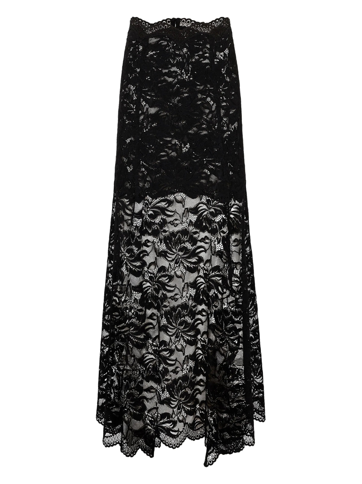 long flared lace skirt