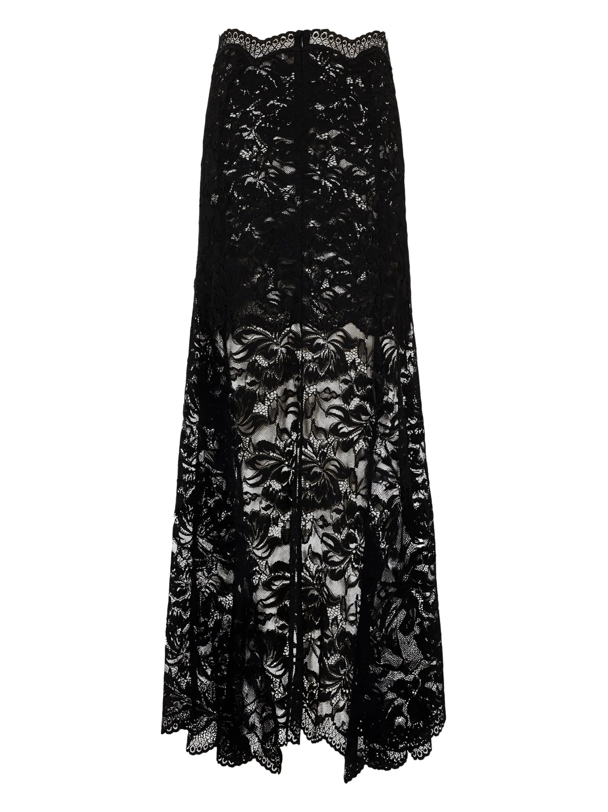 long flared lace skirt
