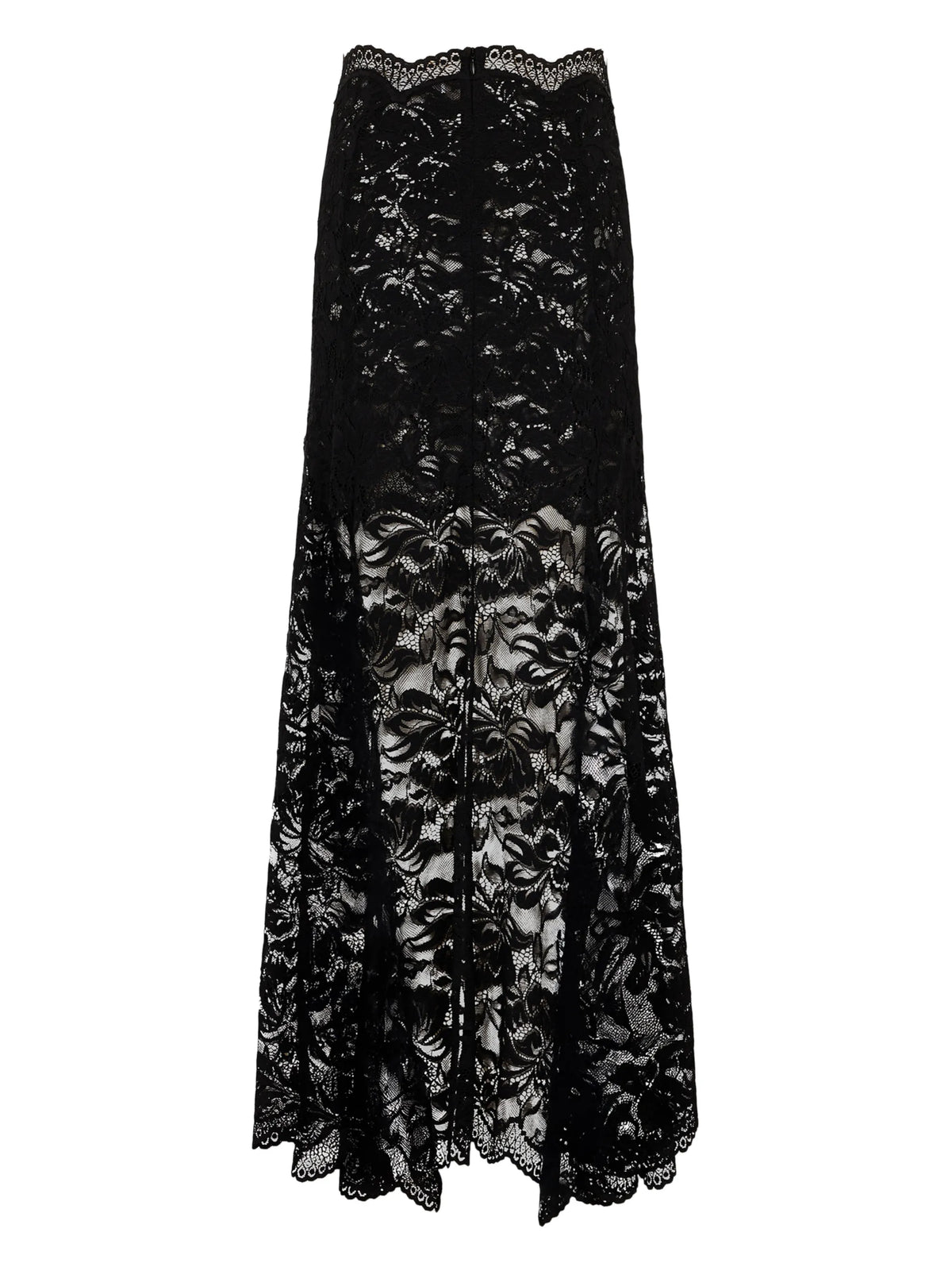 long flared lace skirt