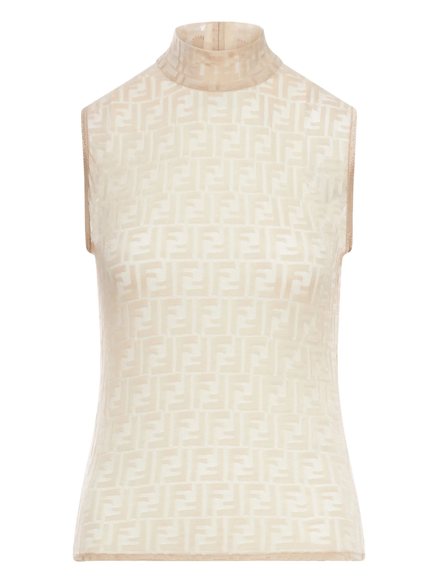 logo-pattern sleeveless top