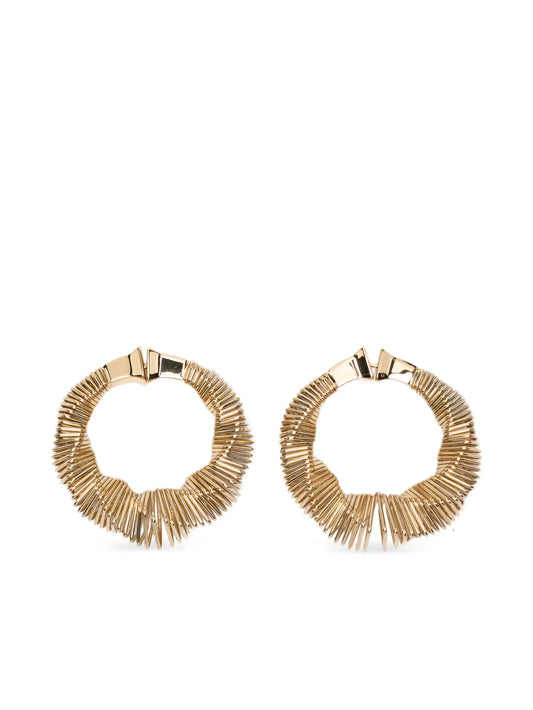 square spiral hoops earrings