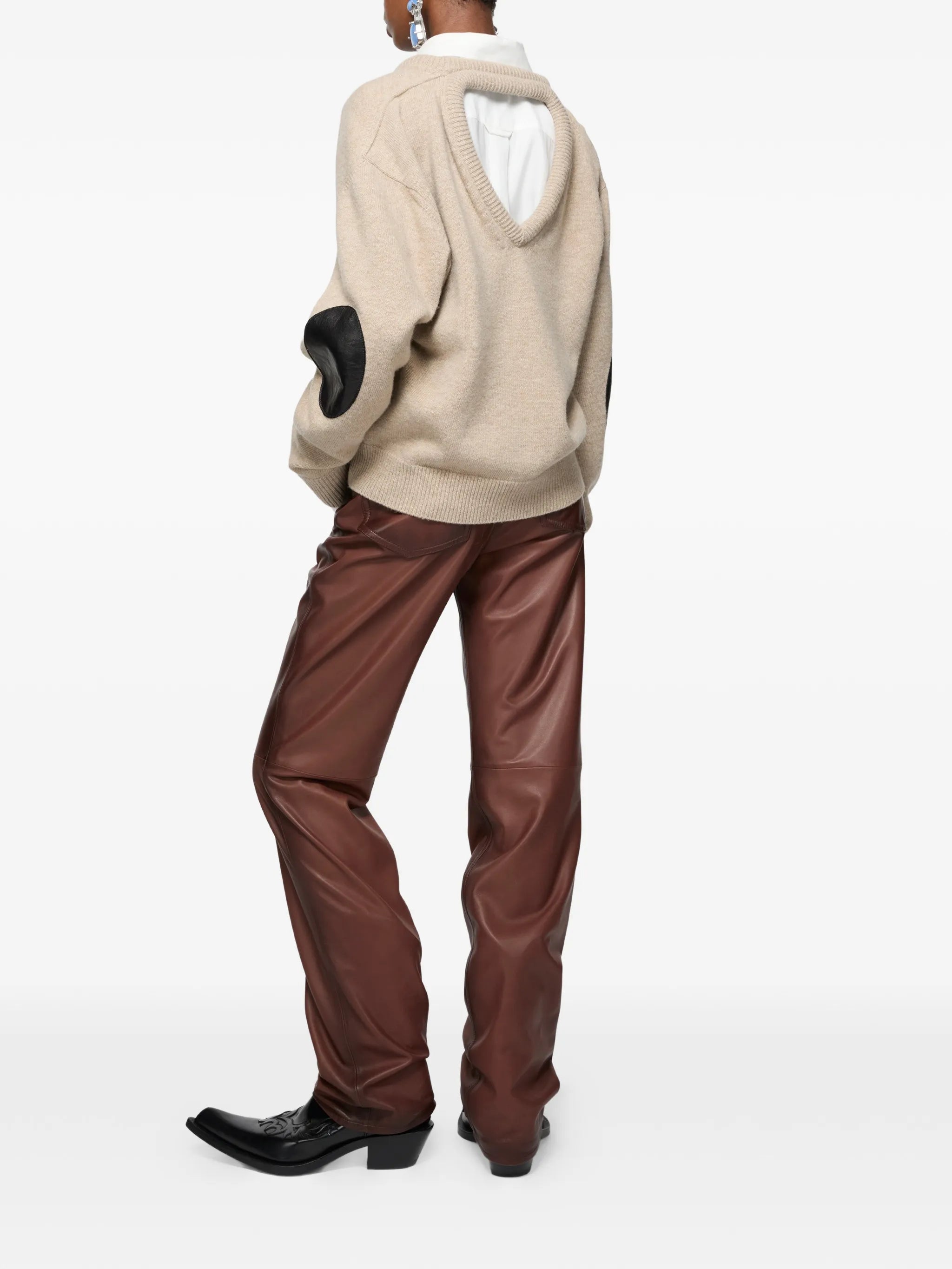 wool sweater with cut-out