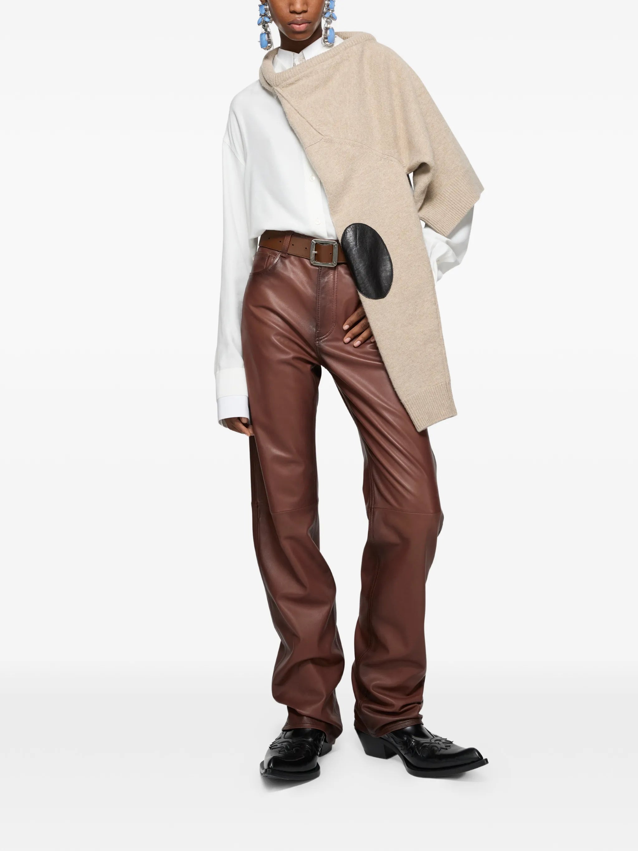 wool sweater with cut-out