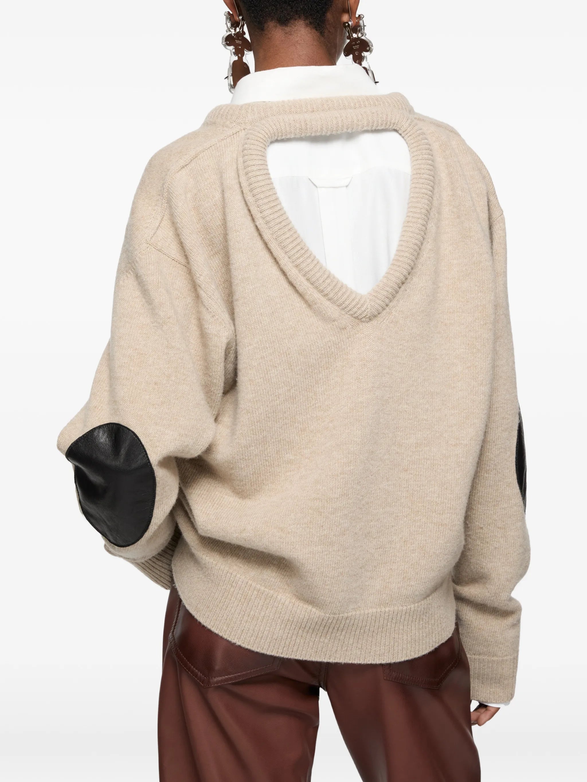 wool sweater with cut-out