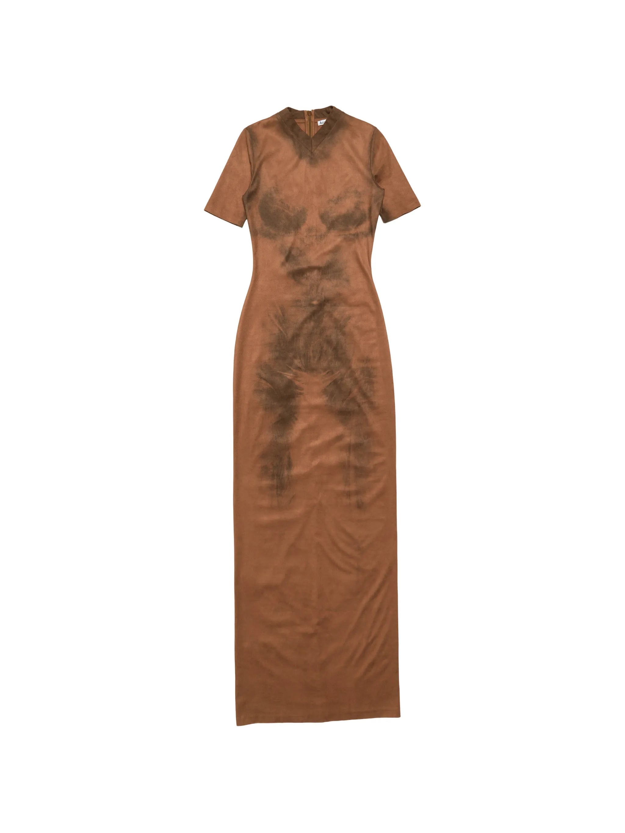 short-sleeve print maxi dress