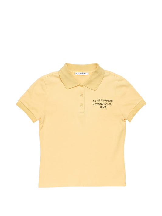 buttoned logo polo shirt