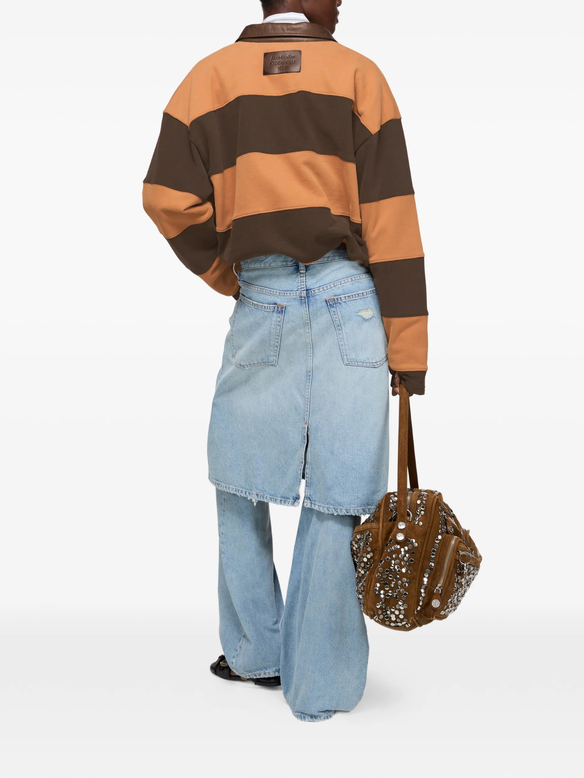 layered jeans