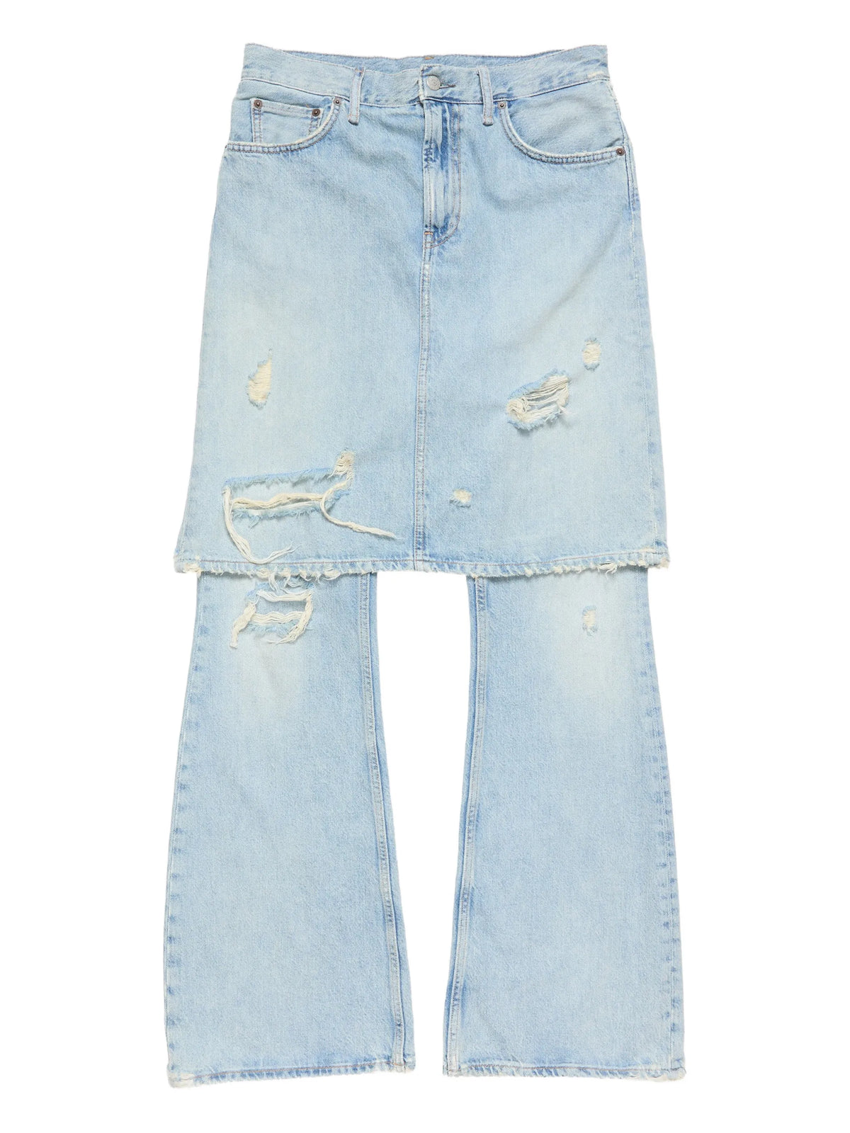 layered jeans