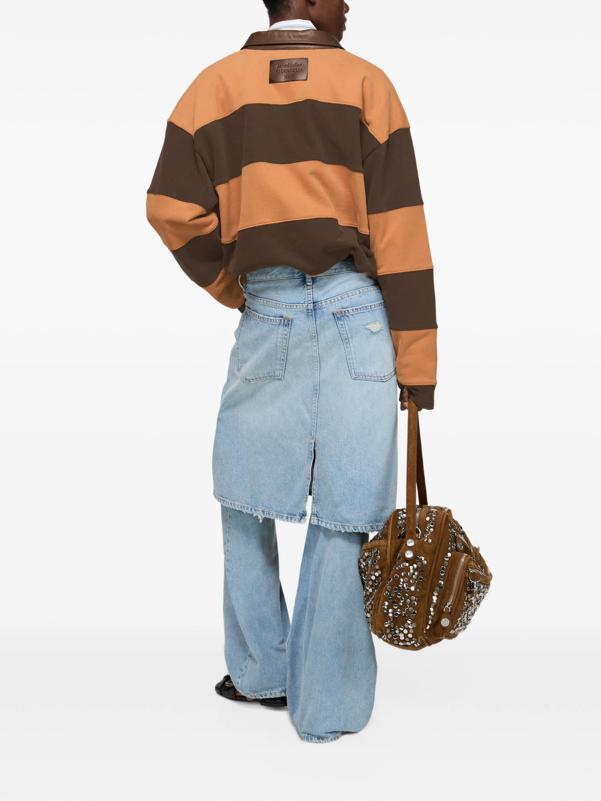 layered jeans
