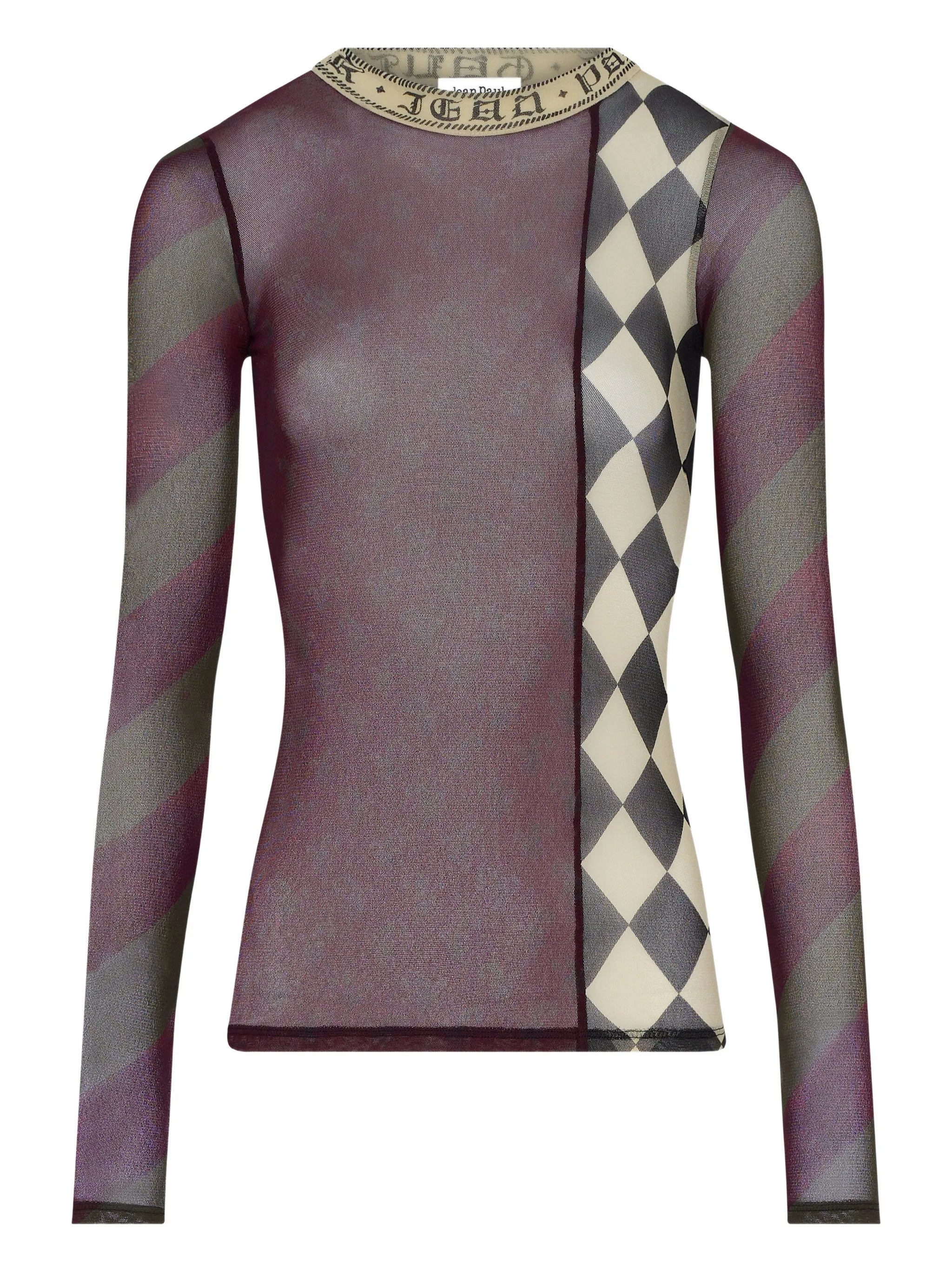 patchwork long-sleeves Top