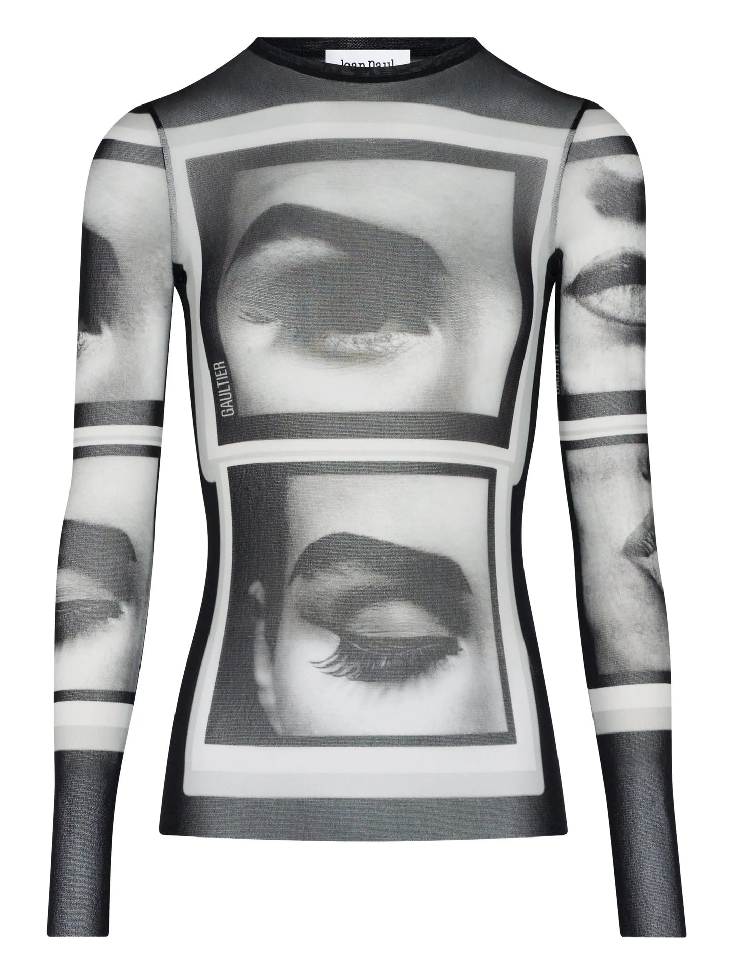 printed long-sleeve top
