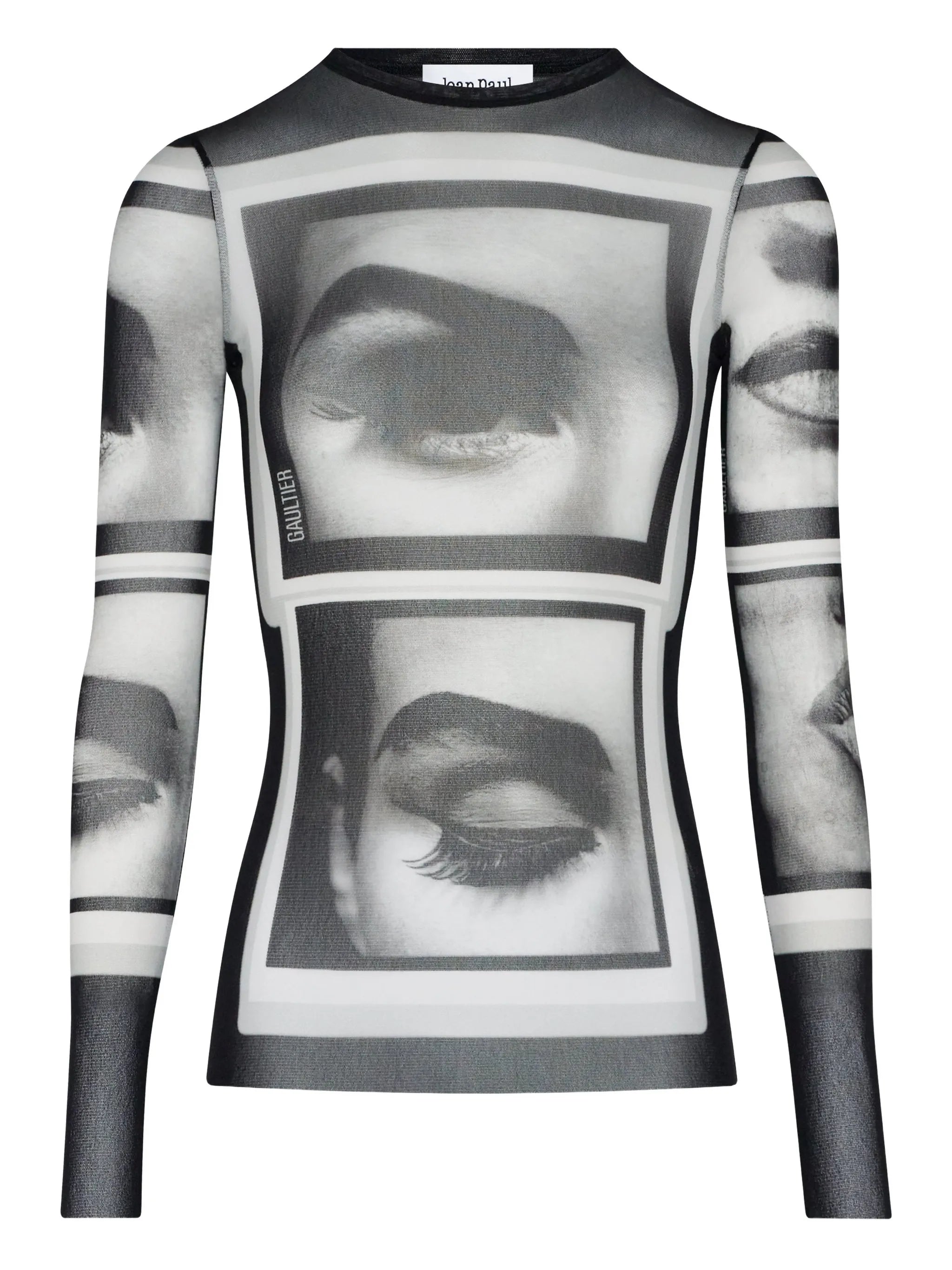 printed long-sleeve top