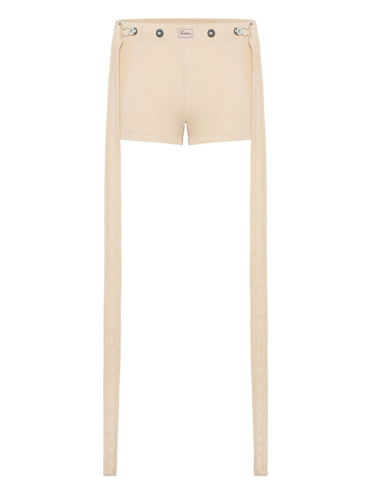 ribbed patch-detail shorts