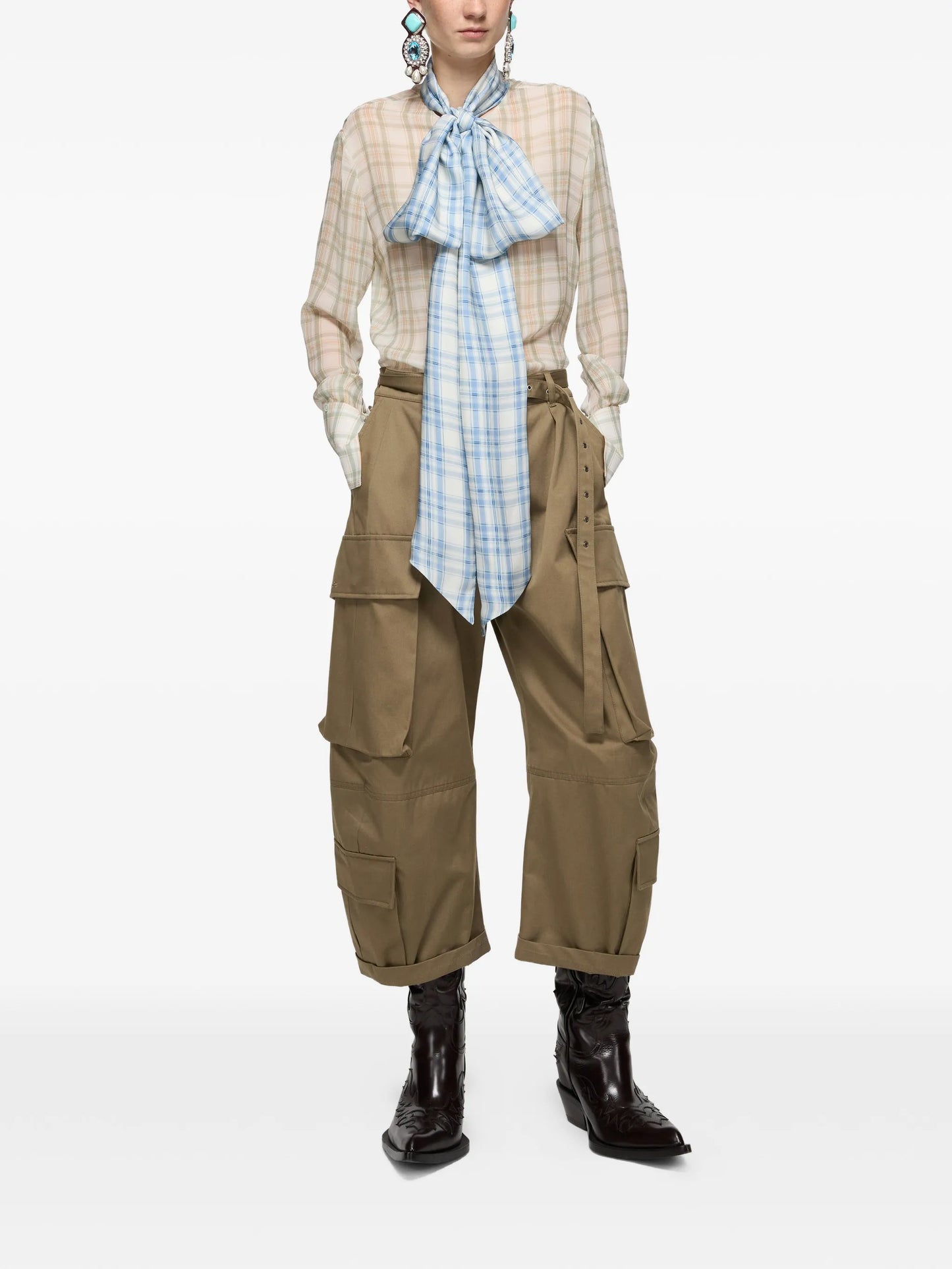 belted cargo pants