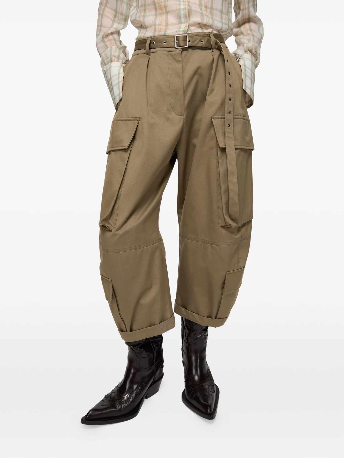 belted cargo pants