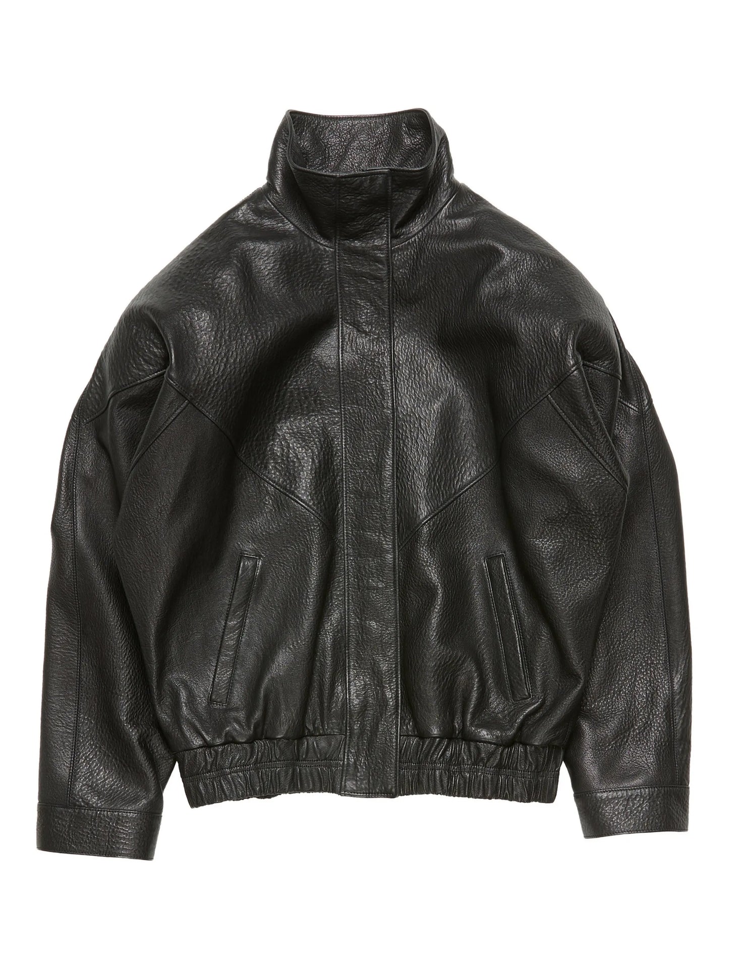 stand collar leather jacket