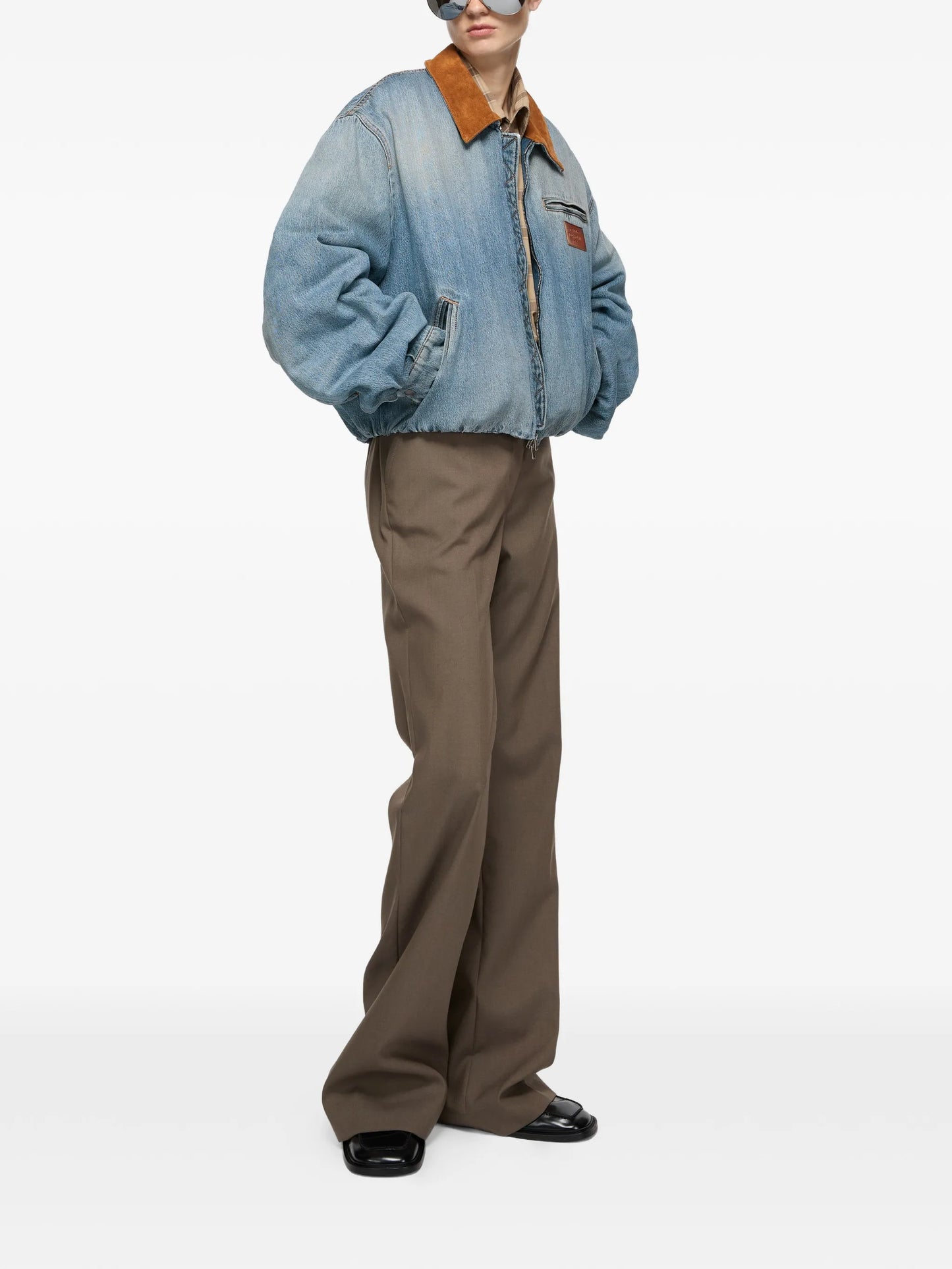 logo-patch bomber jacket
