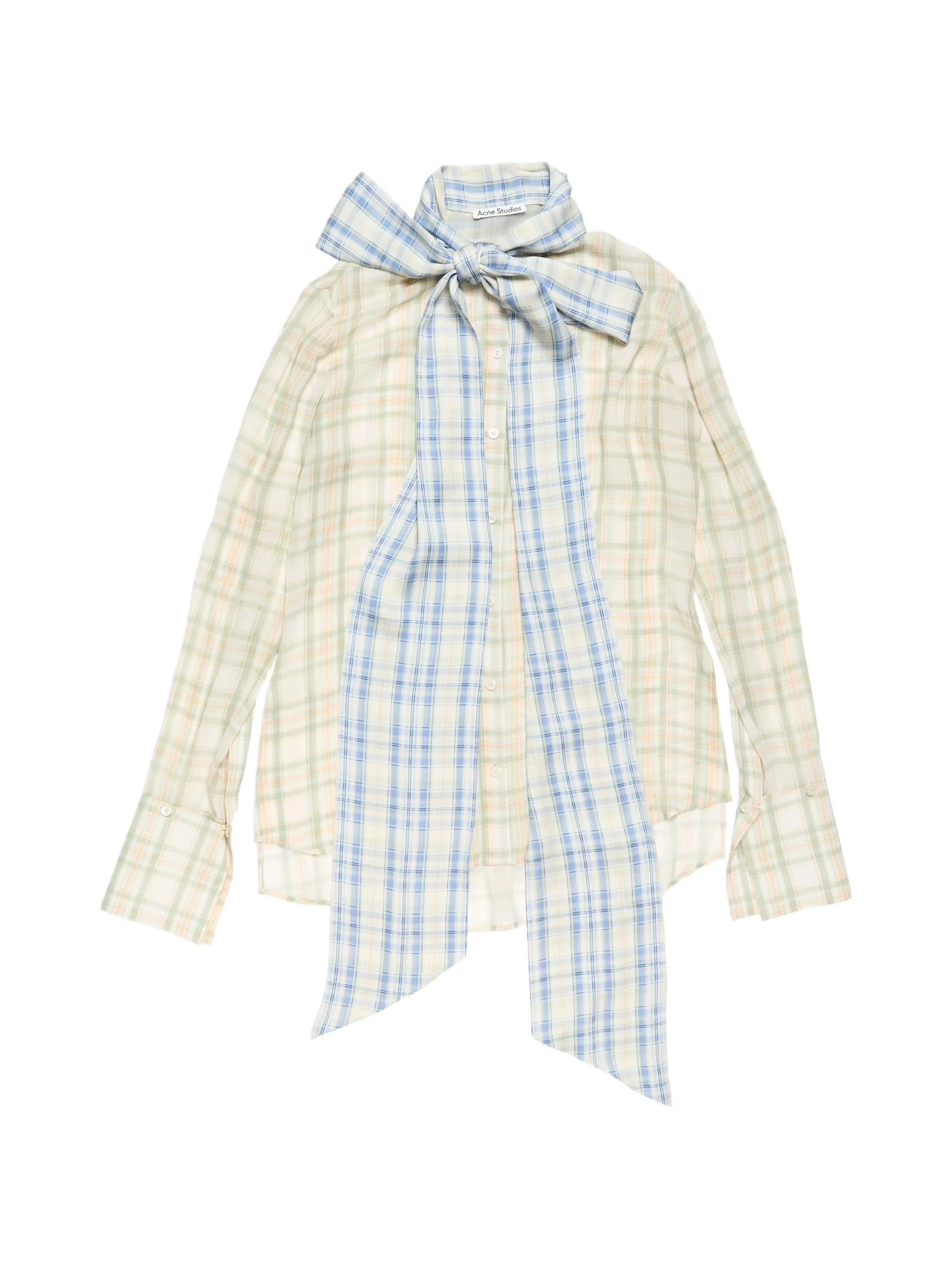 silk blouse with scarf