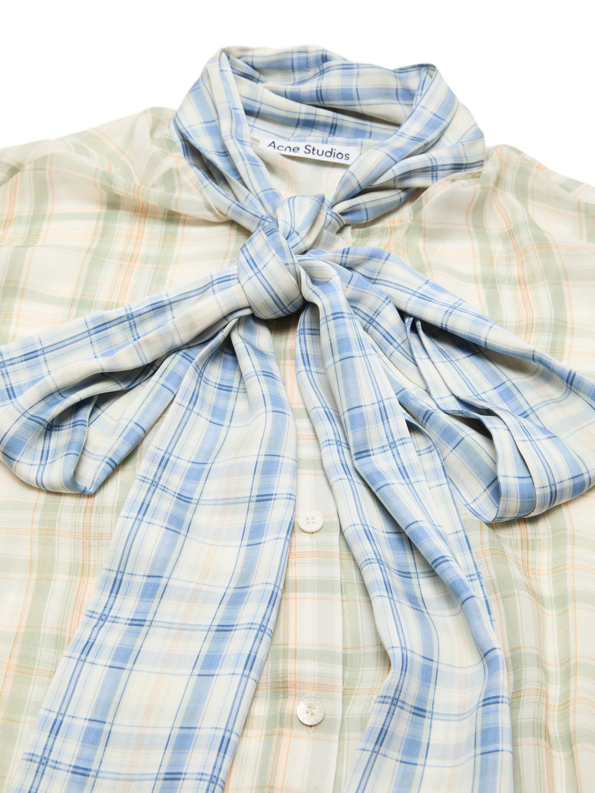 silk blouse with scarf