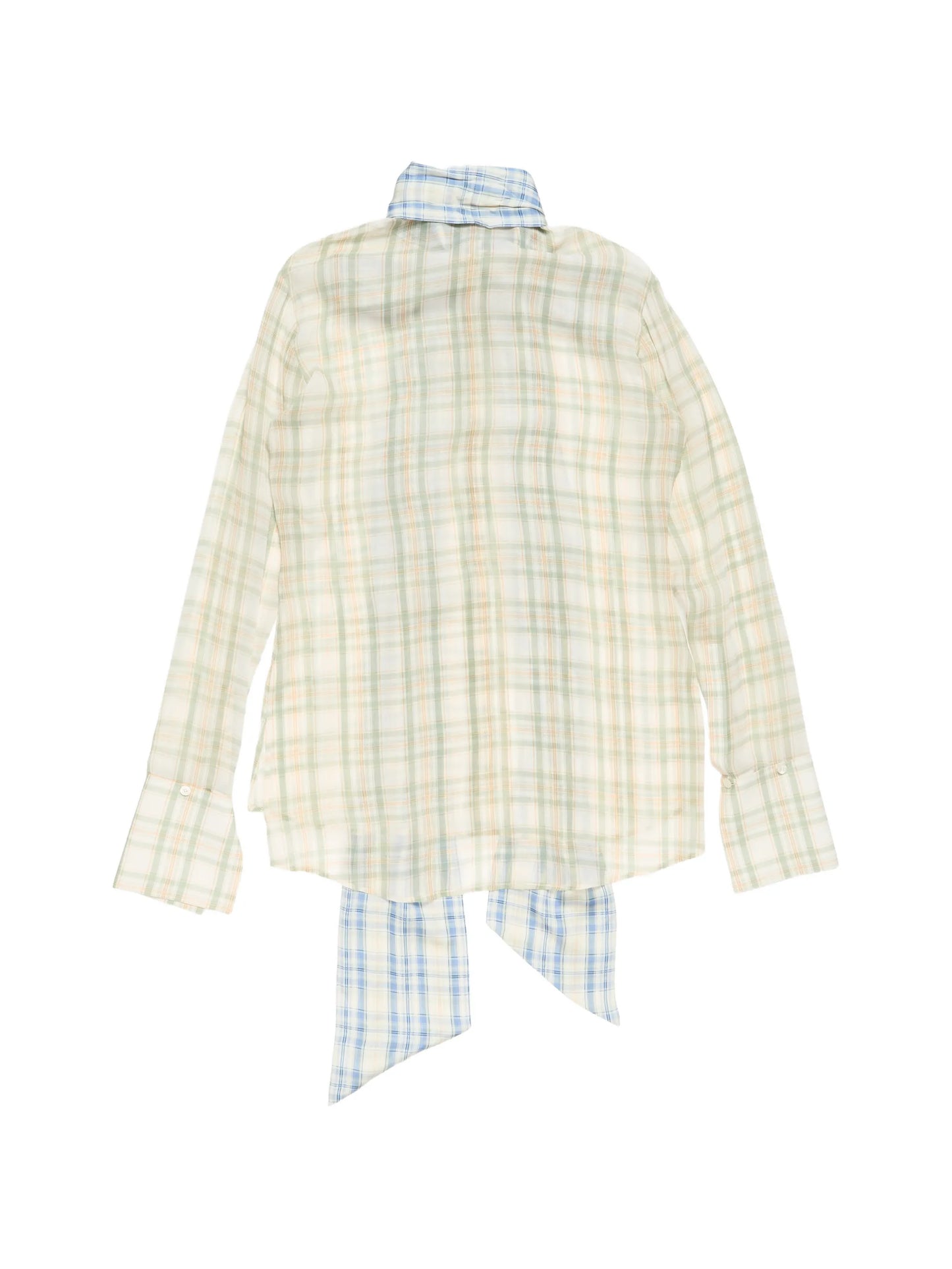 silk blouse with scarf