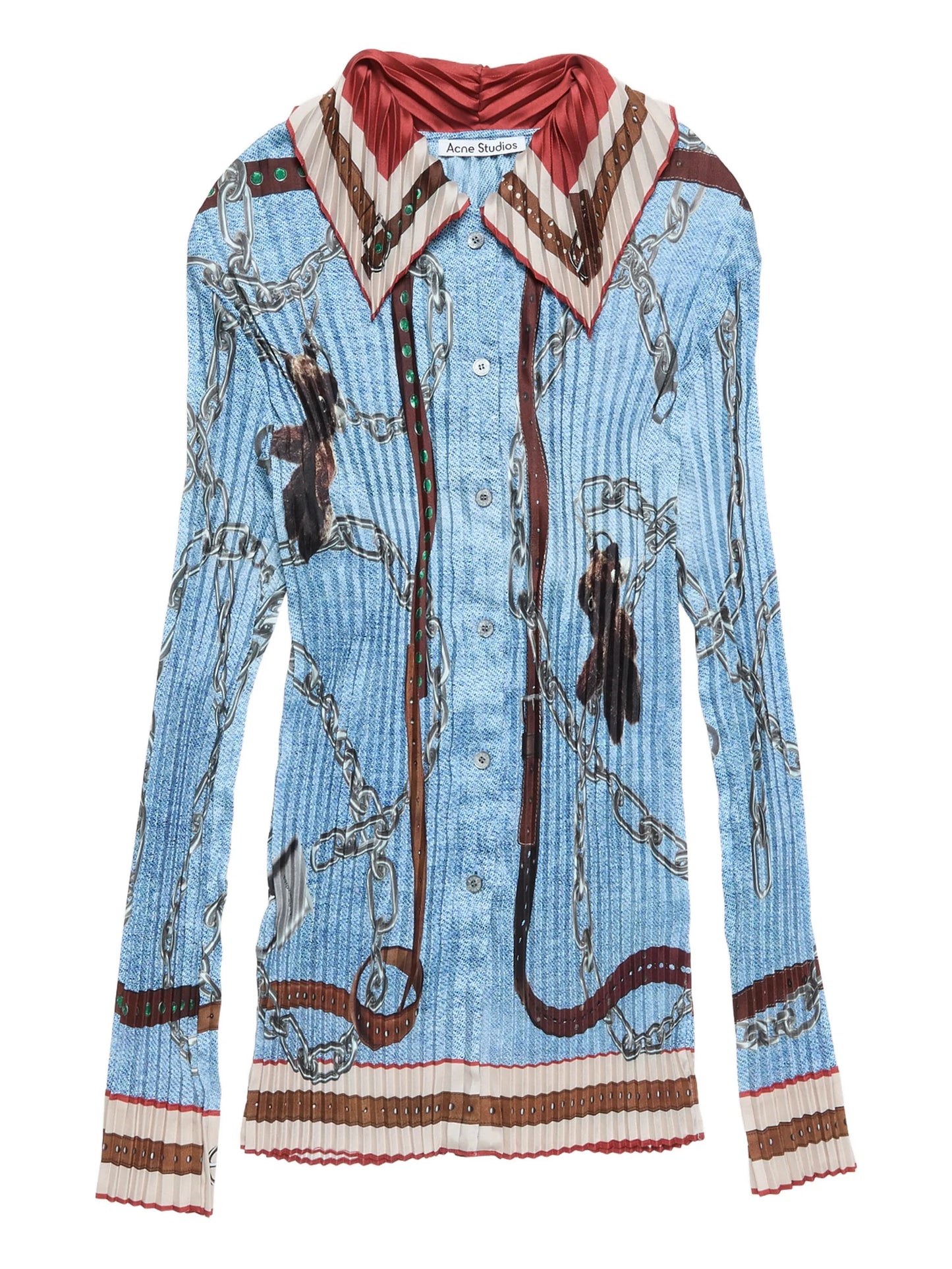 plissé trompe-l'oeil blouse