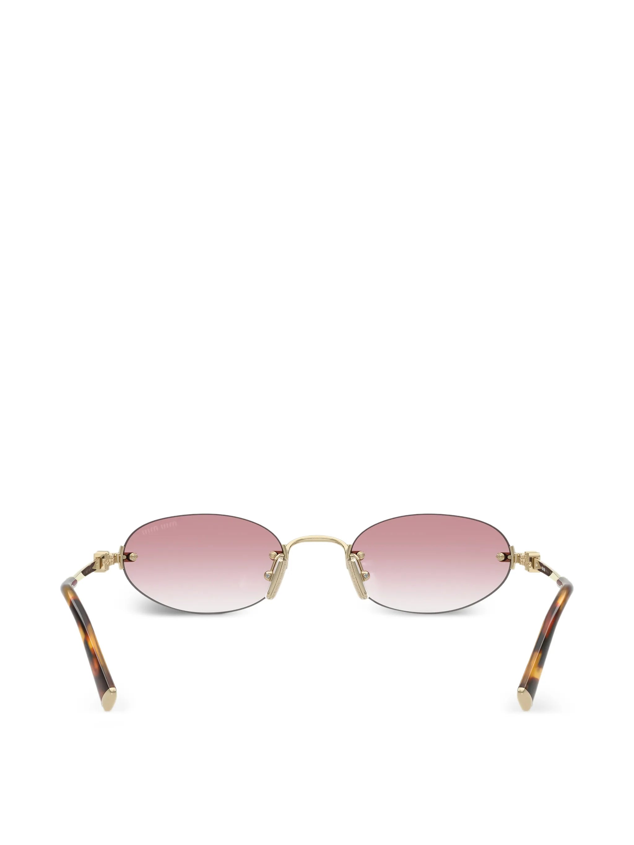 oval-frame sunglasses