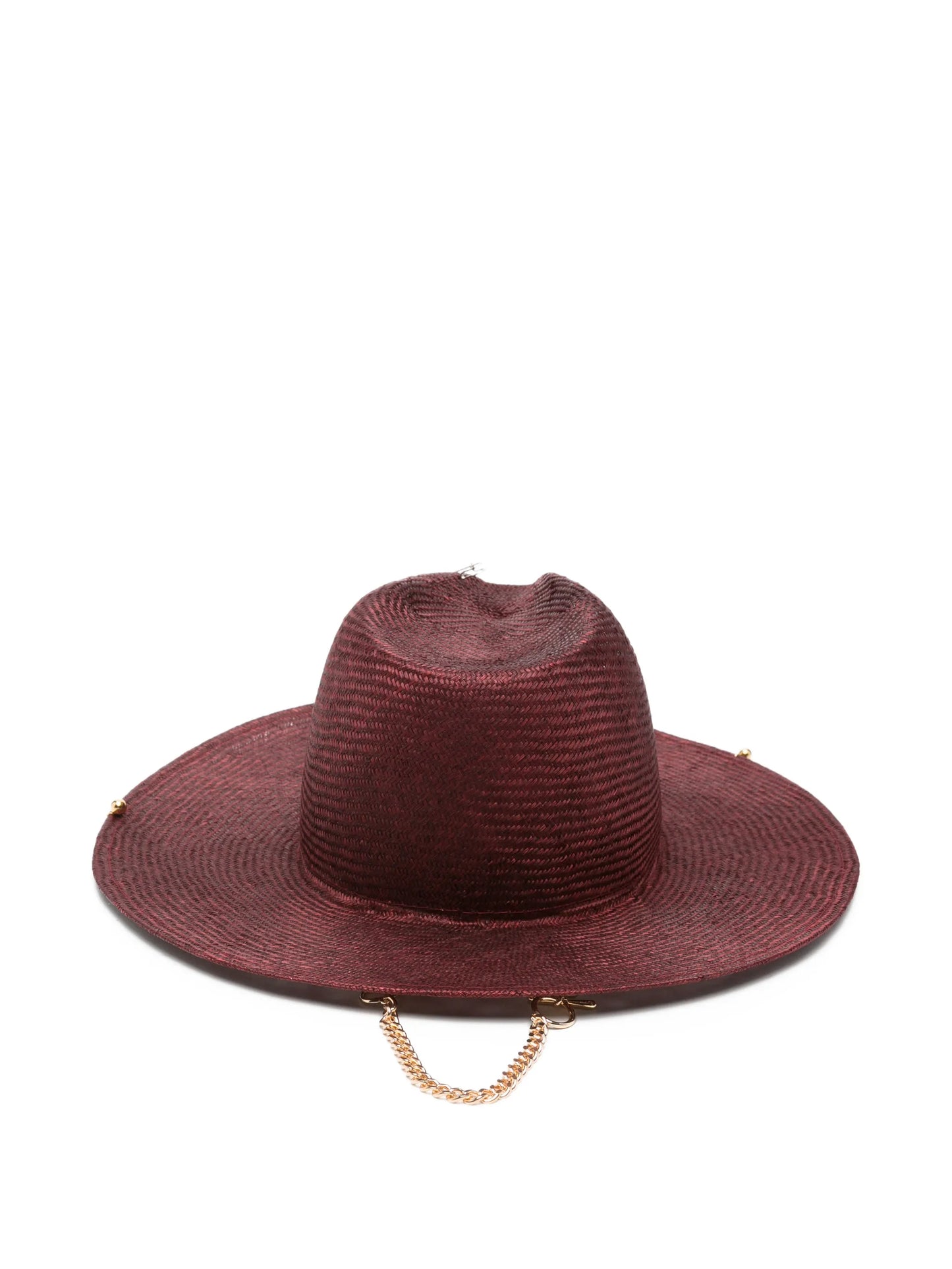 chain-strap fedora hat