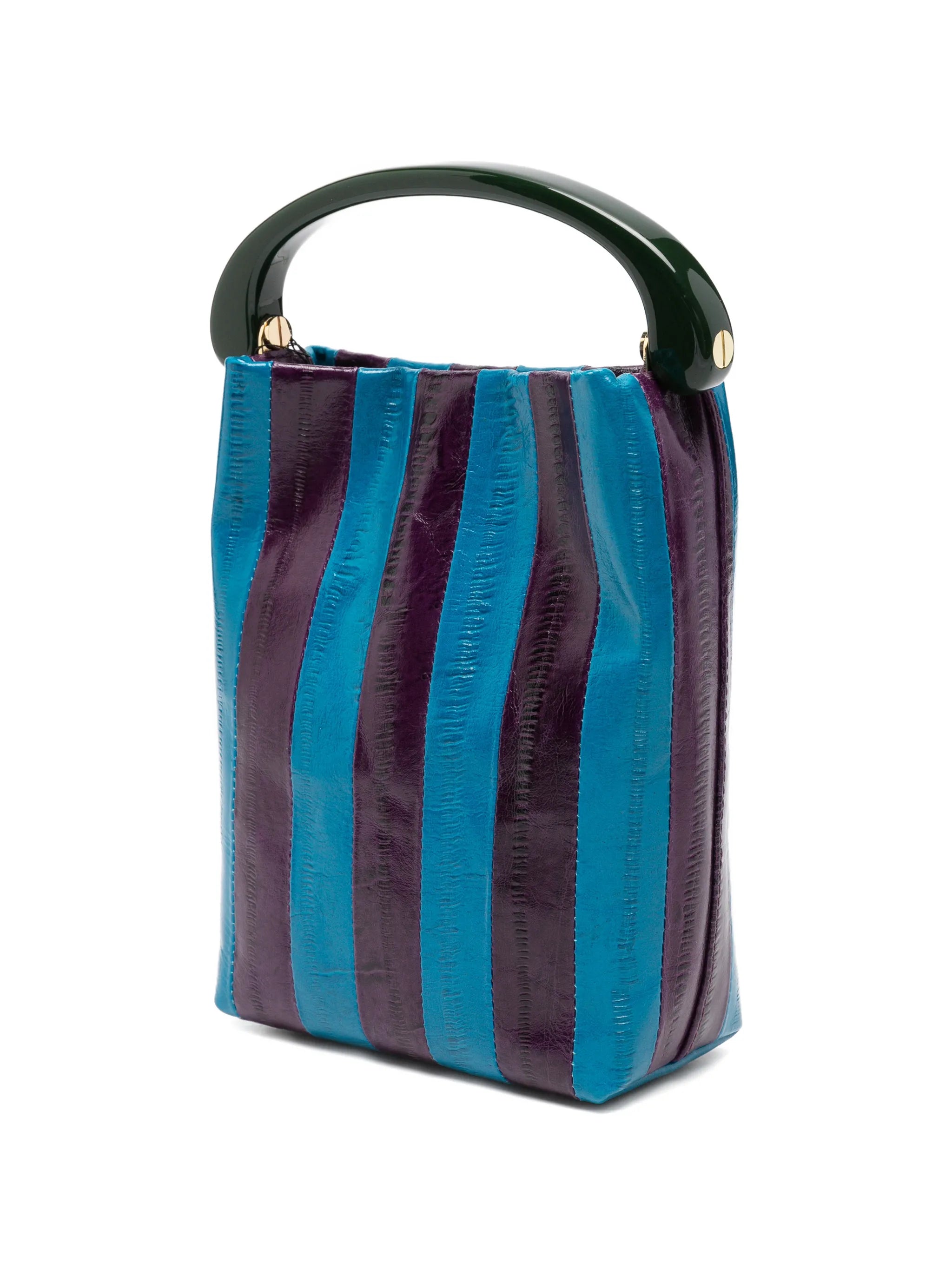 leather top-handle tote bag