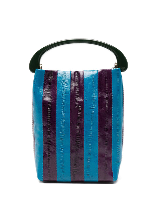leather top-handle tote bag