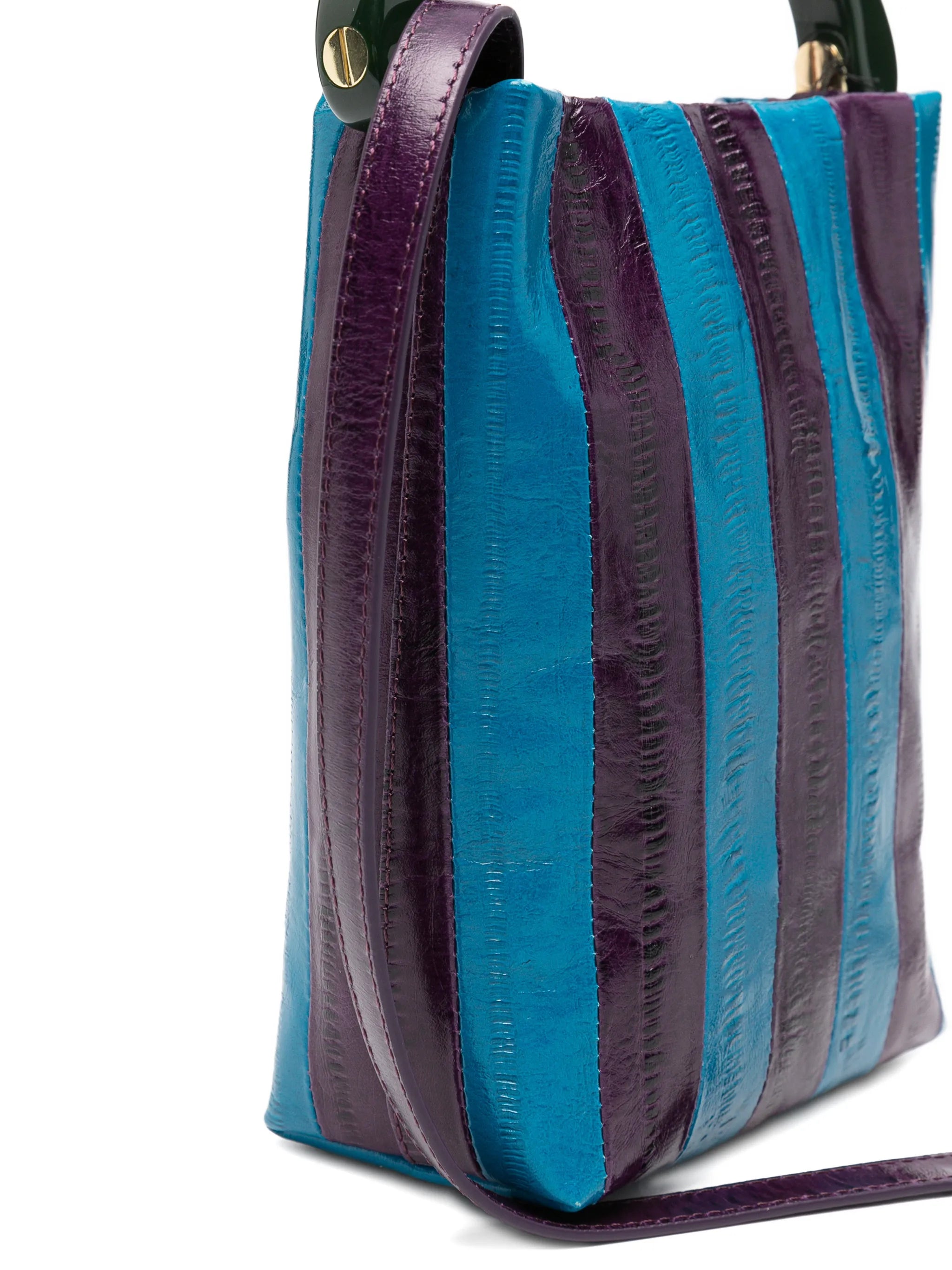 leather top-handle tote bag