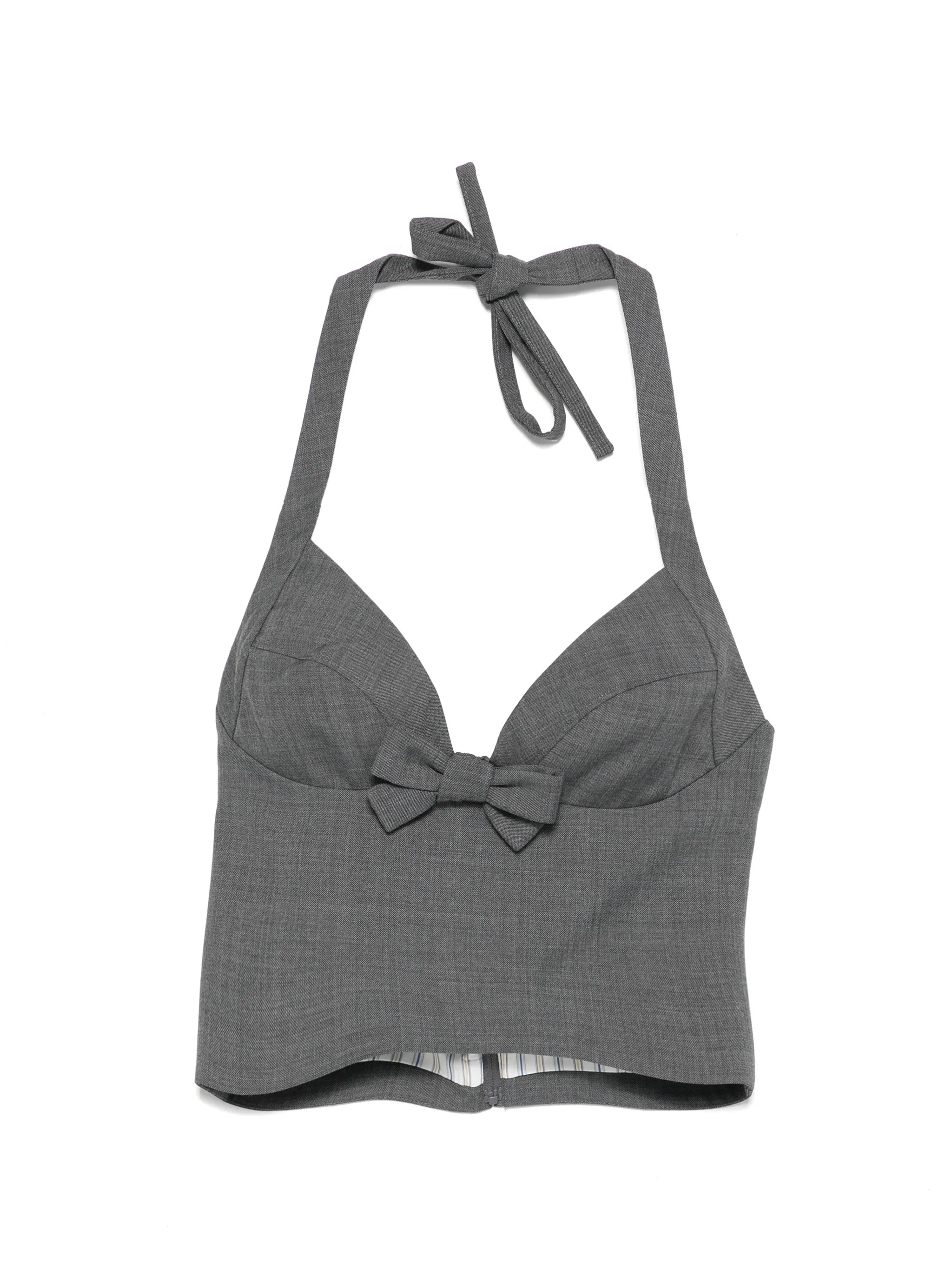 halterneck bow-tie top