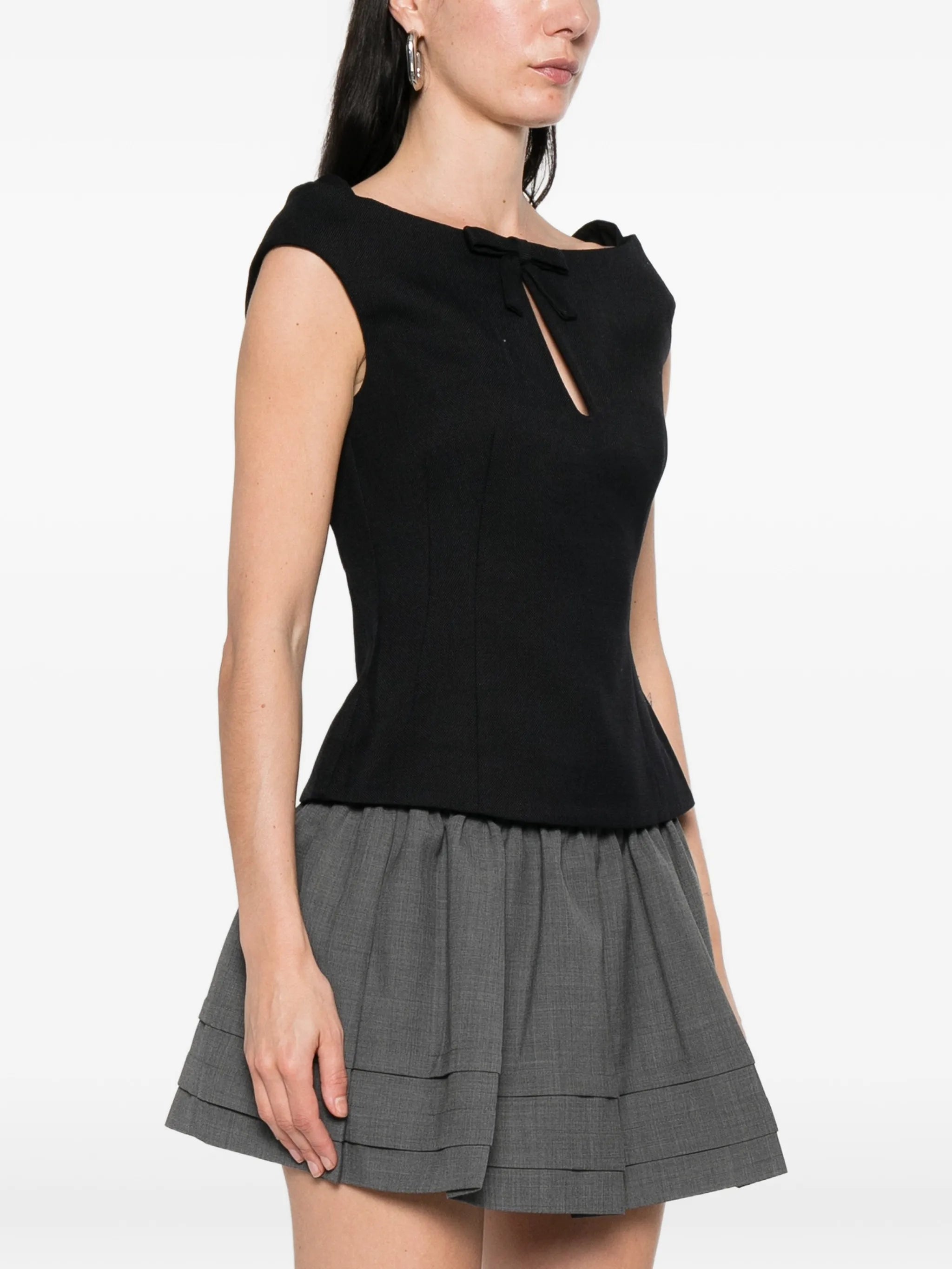 bow-embellishment blouse