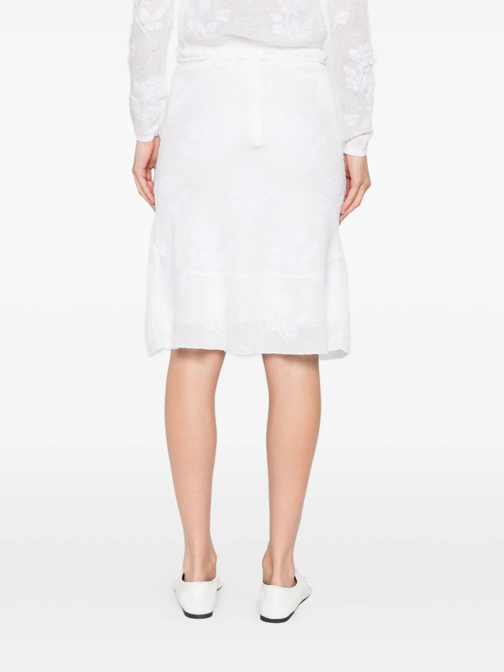 threadwork knit skirt