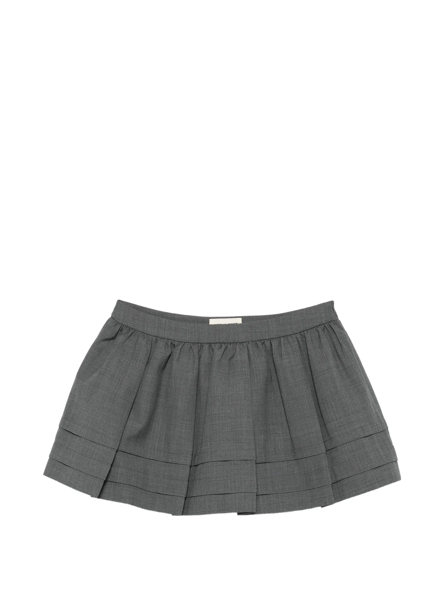 ruffle-detail pleated mini skirt