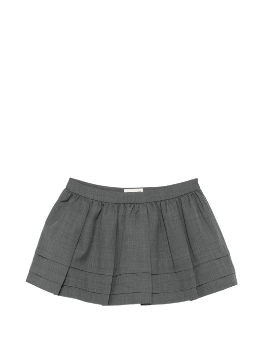 ruffle-detail pleated mini skirt