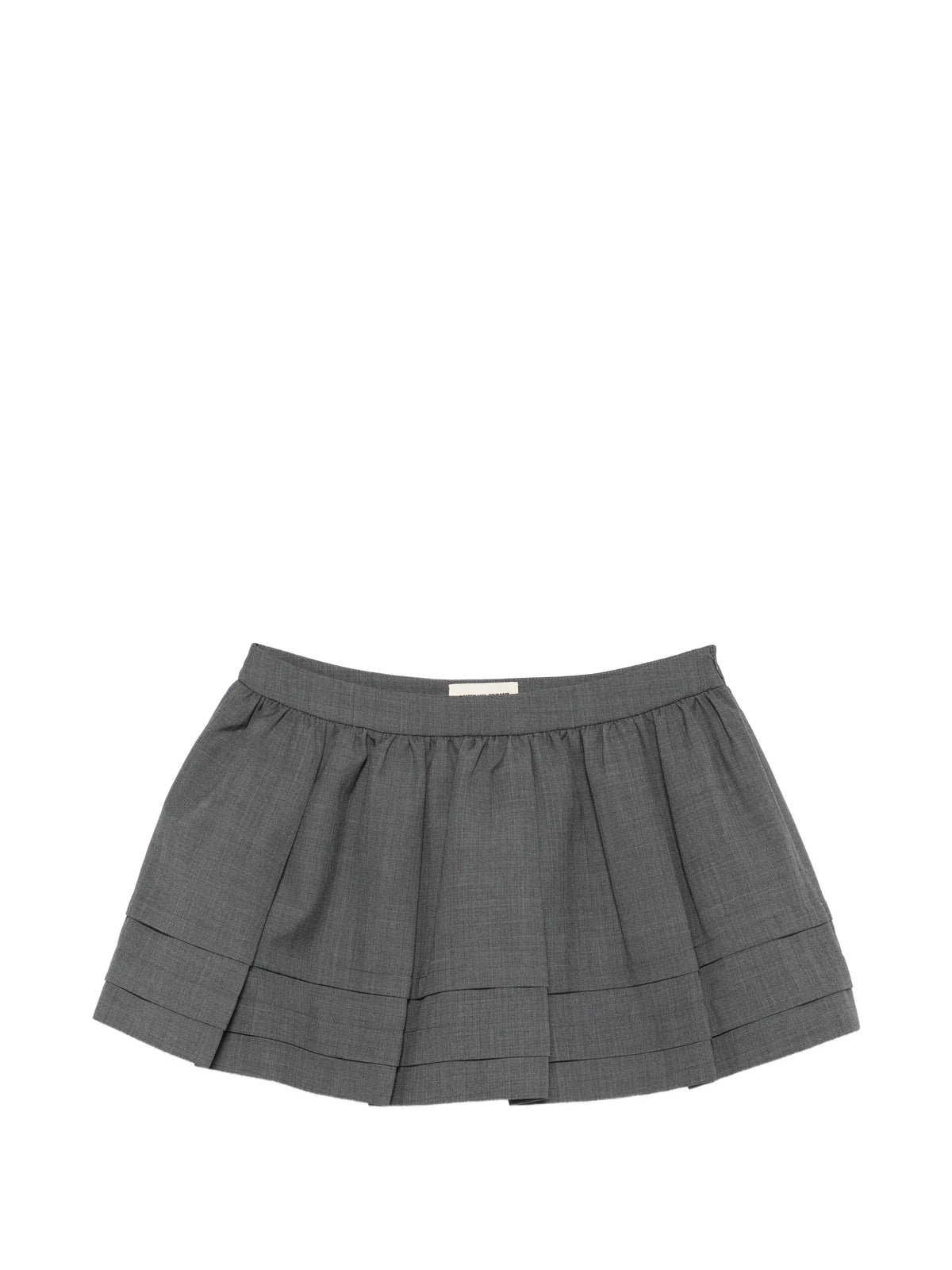 ruffle-detail pleated mini skirt