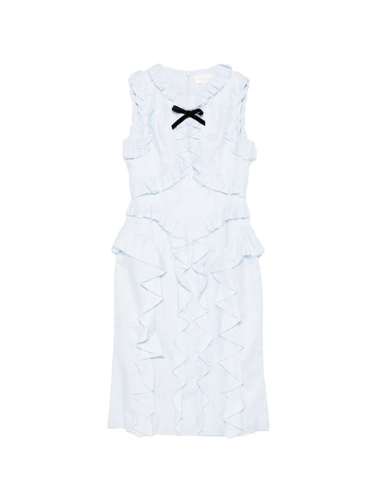 ruffle trim dress