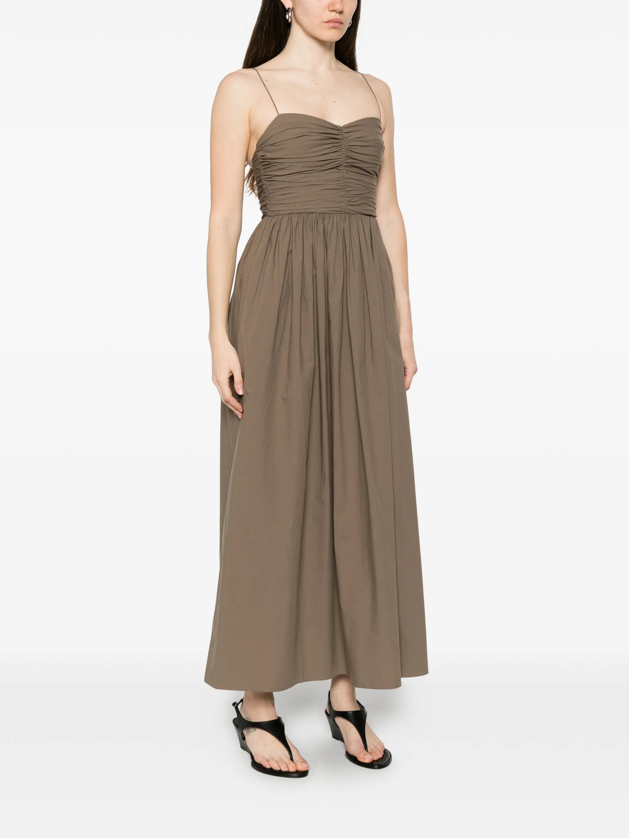 gathered bodice dress